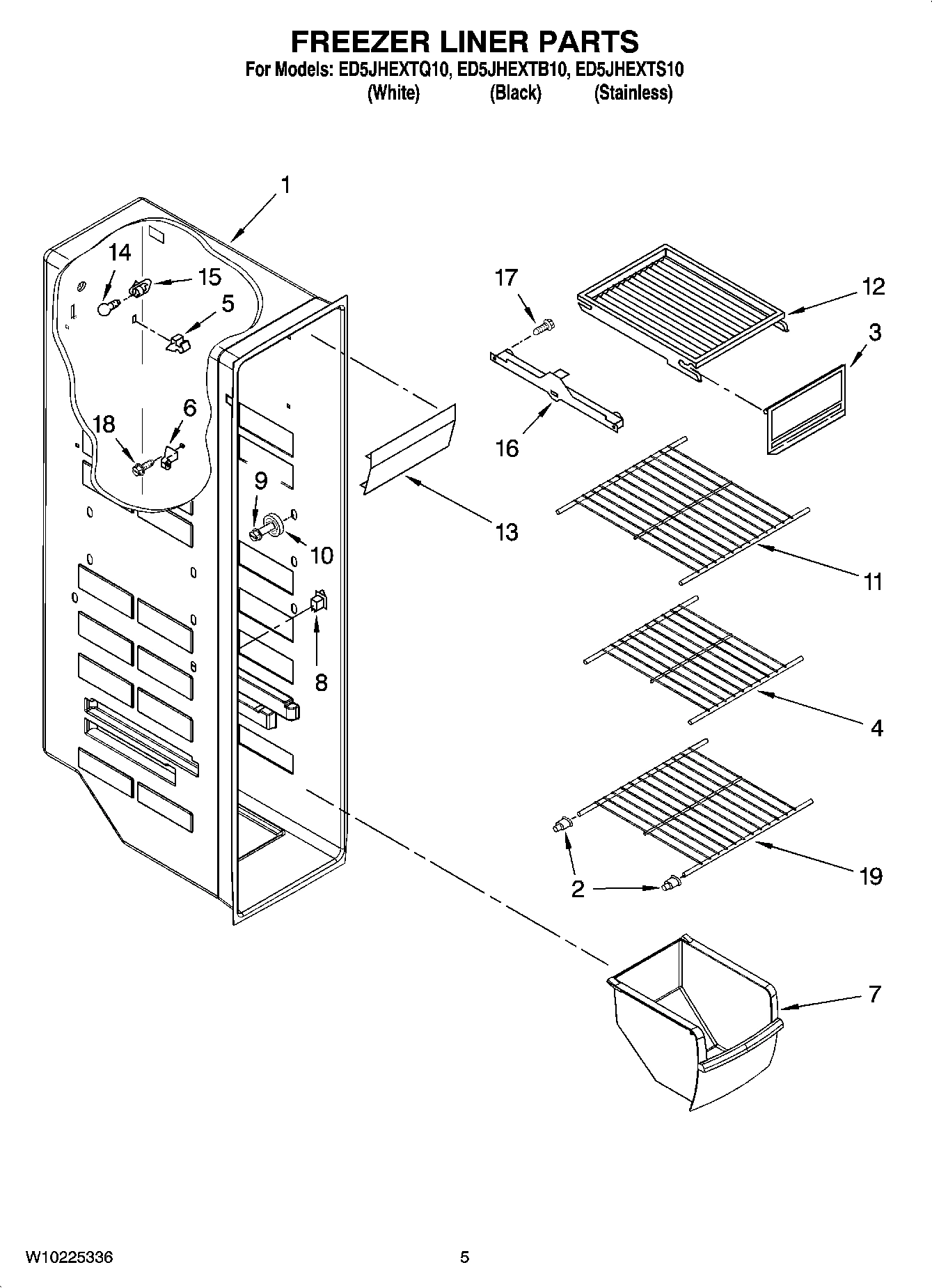 04 - FREEZER LINER PARTS