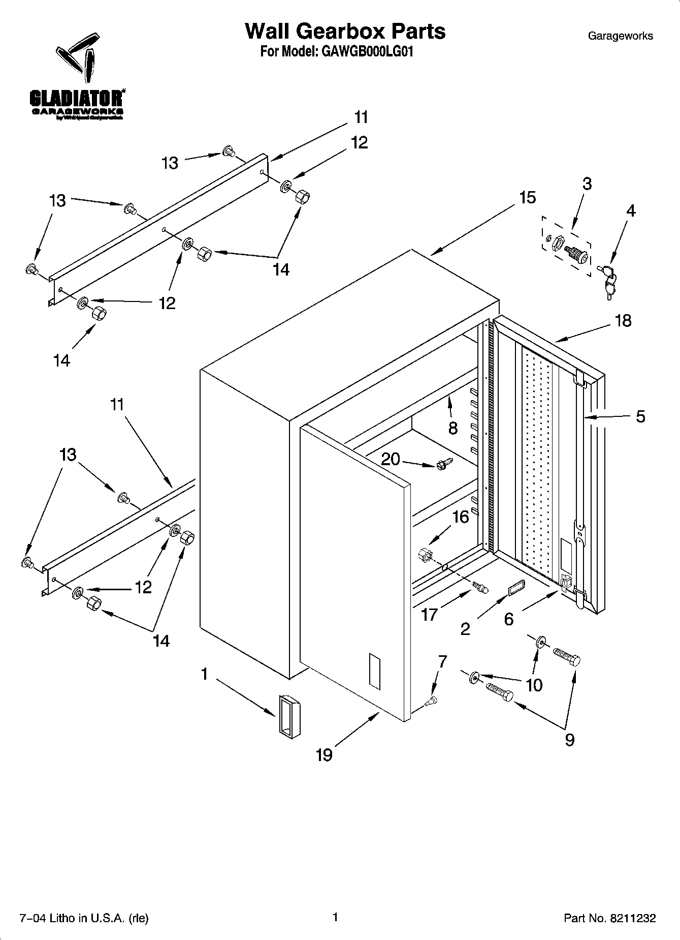 01 - Wall Gearbox Parts