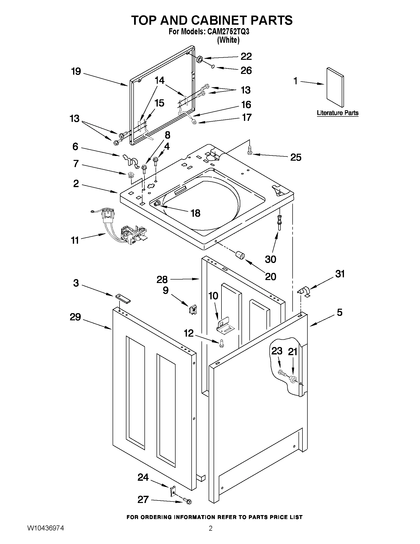 01 - TOP AND CABINET PARTS