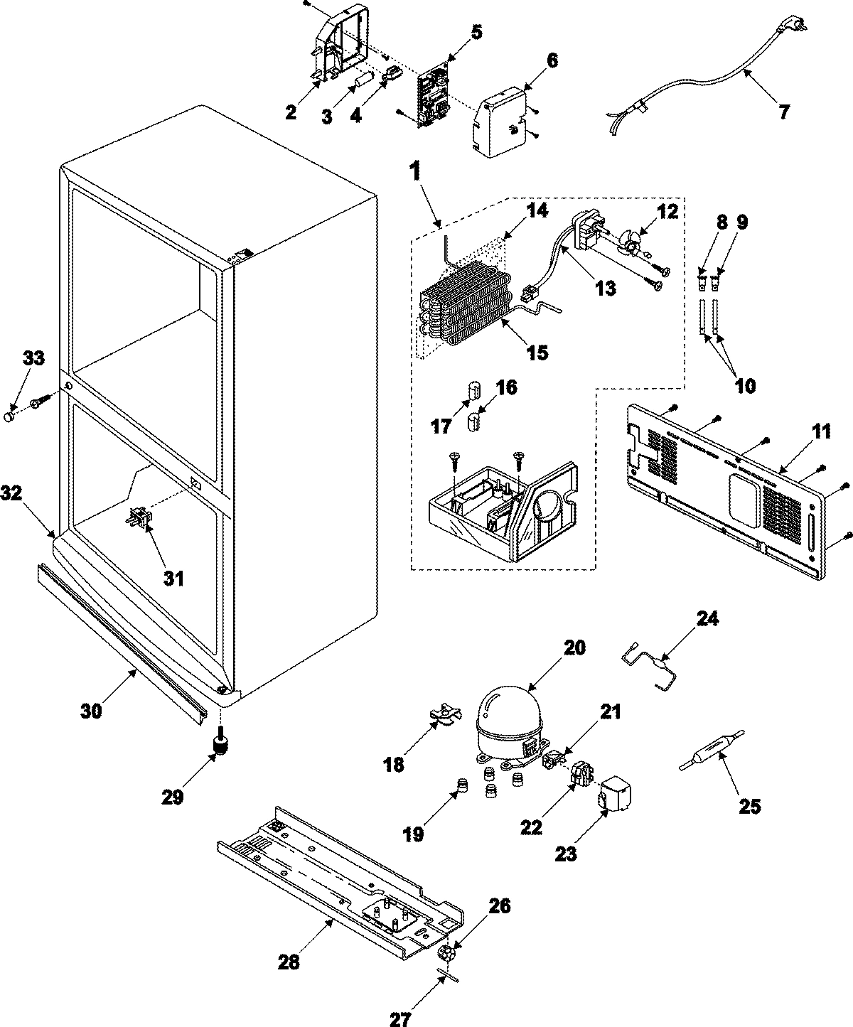 06 - MACHINE COMPARTMENT AND CABINET BACK
