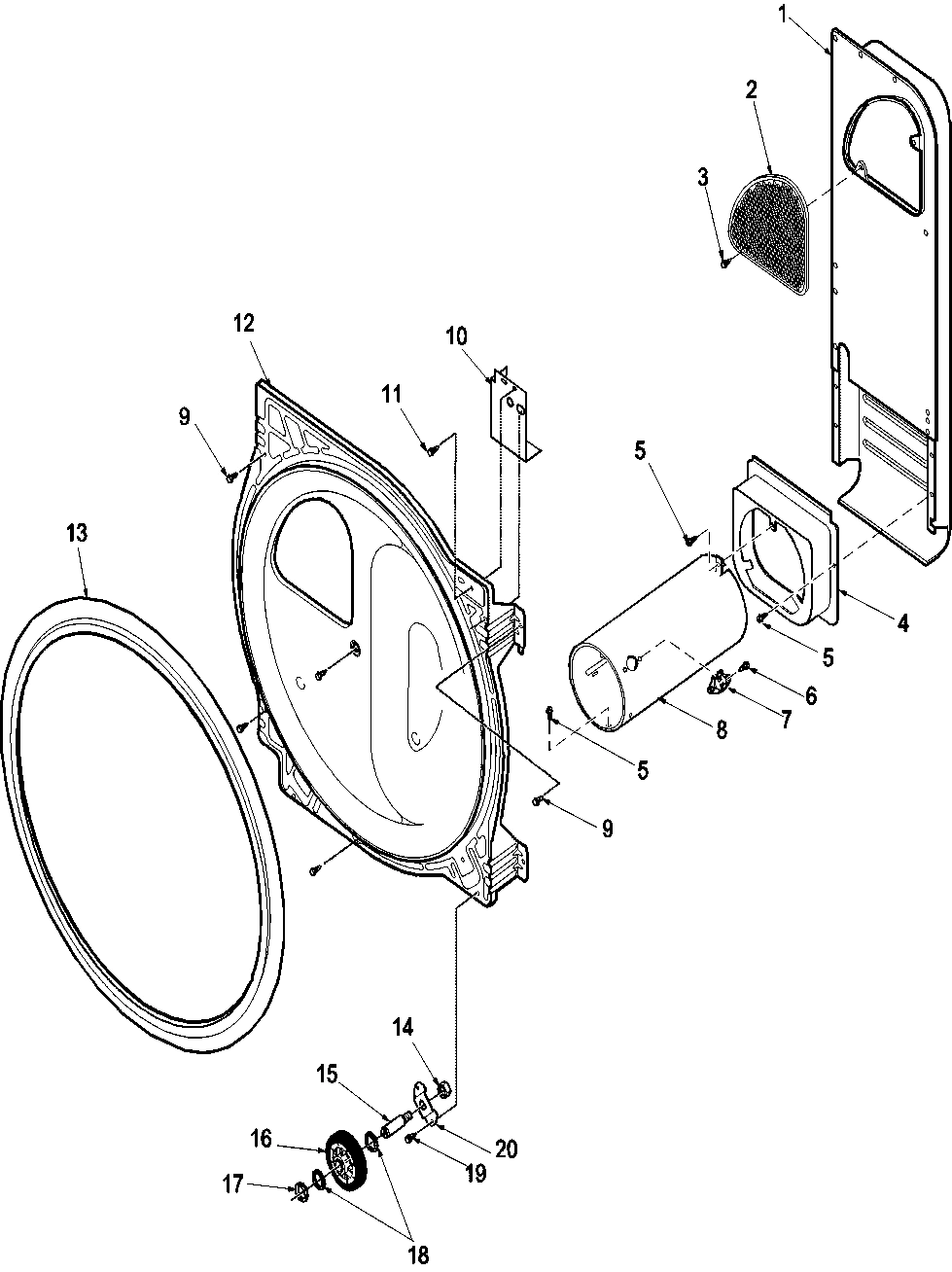 08 - R BULKHEAD, SEAL, ROLLERS, AND AIR DUCT