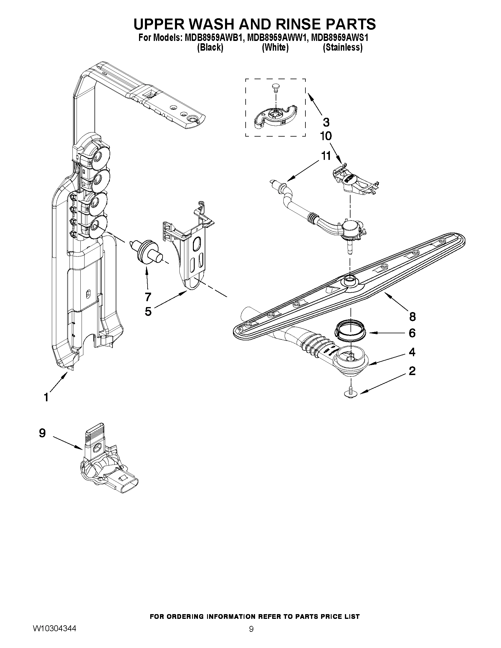 07 - UPPER WASH AND RINSE PARTS