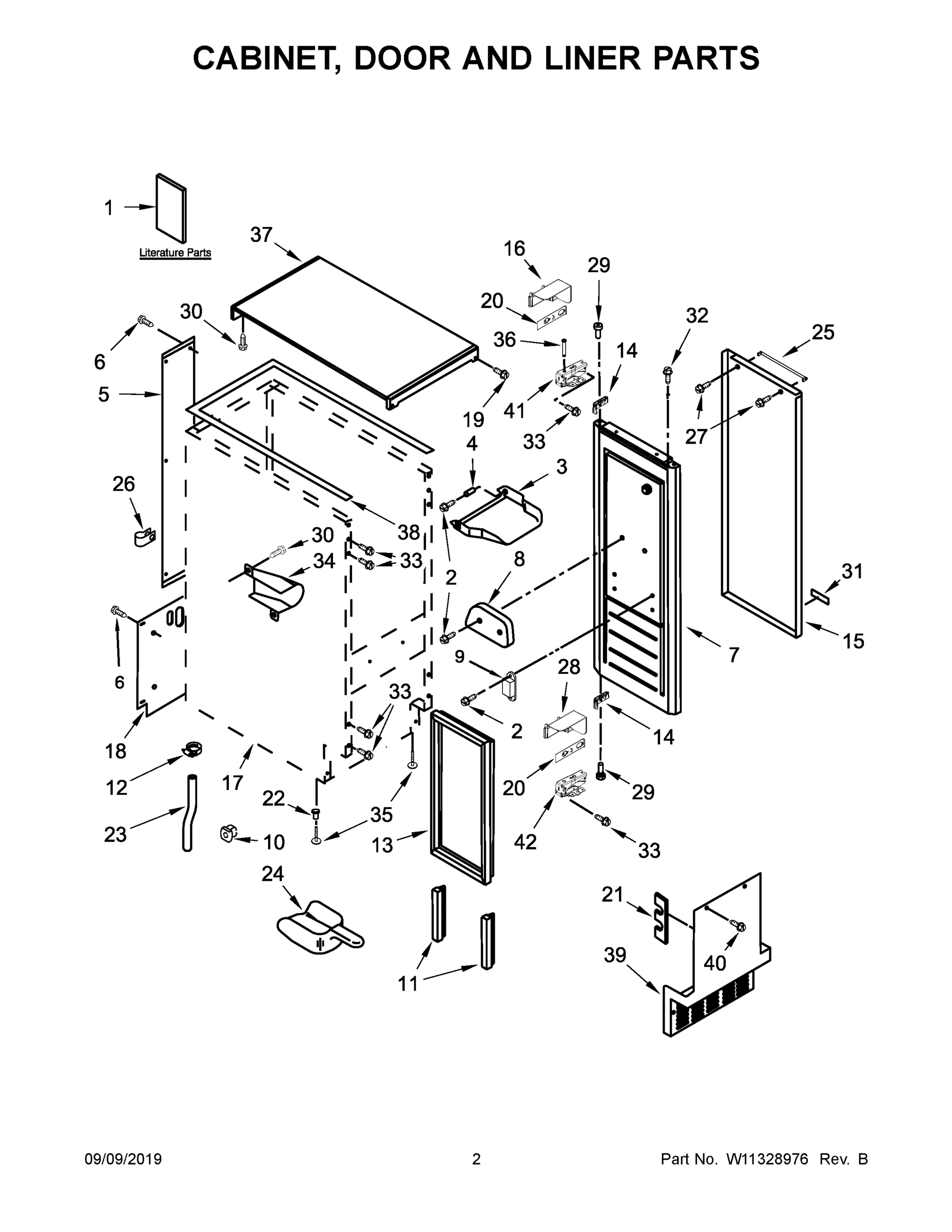 02 - CABINET, DOOR AND LINER PARTS