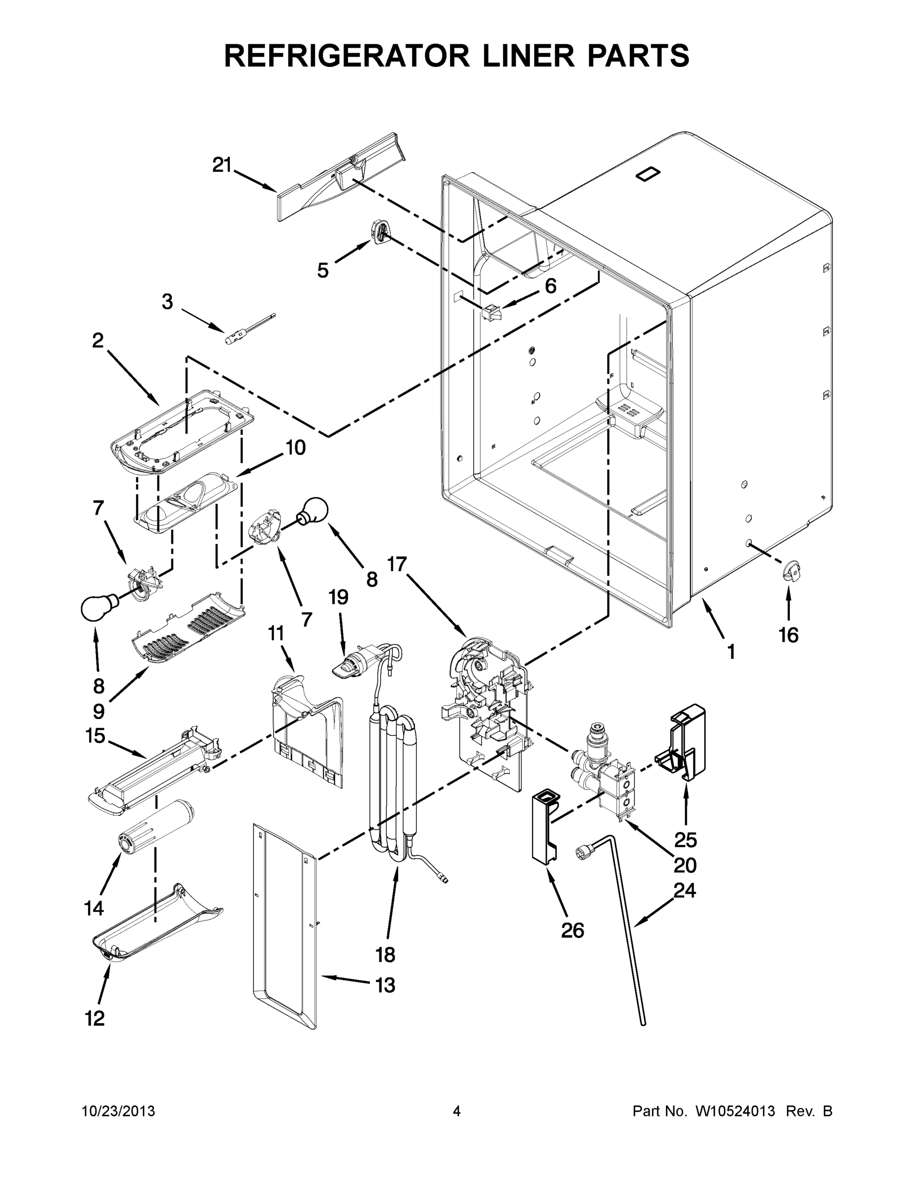 03 - REFRIGERATOR LINER PARTS