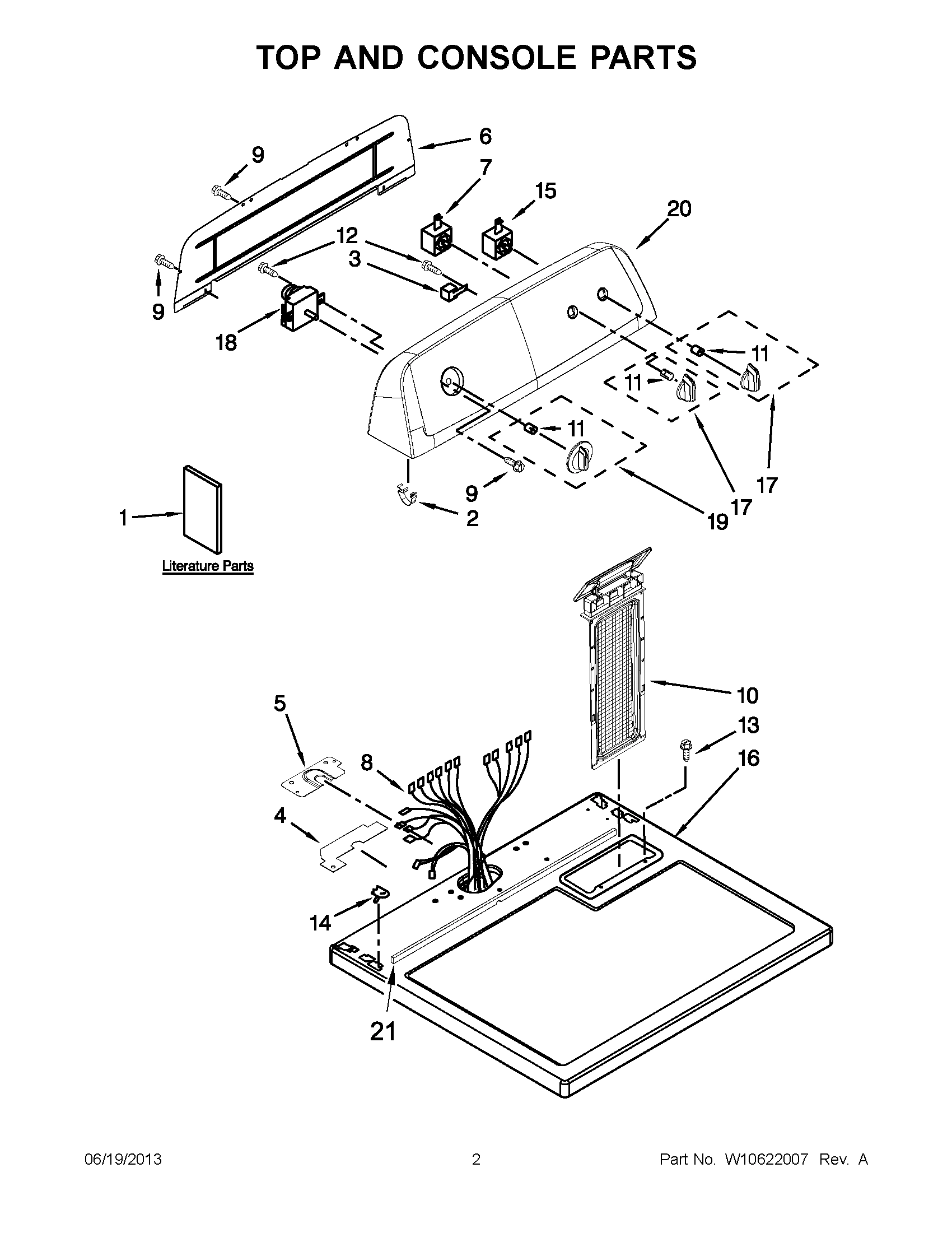 01 - TOP AND CONSOLE PARTS