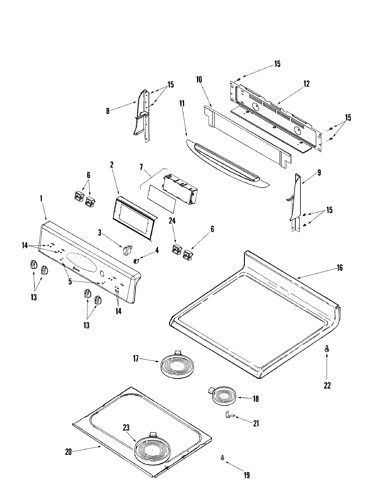 03 - CONTROL PANEL/TOP ASSEMBLY