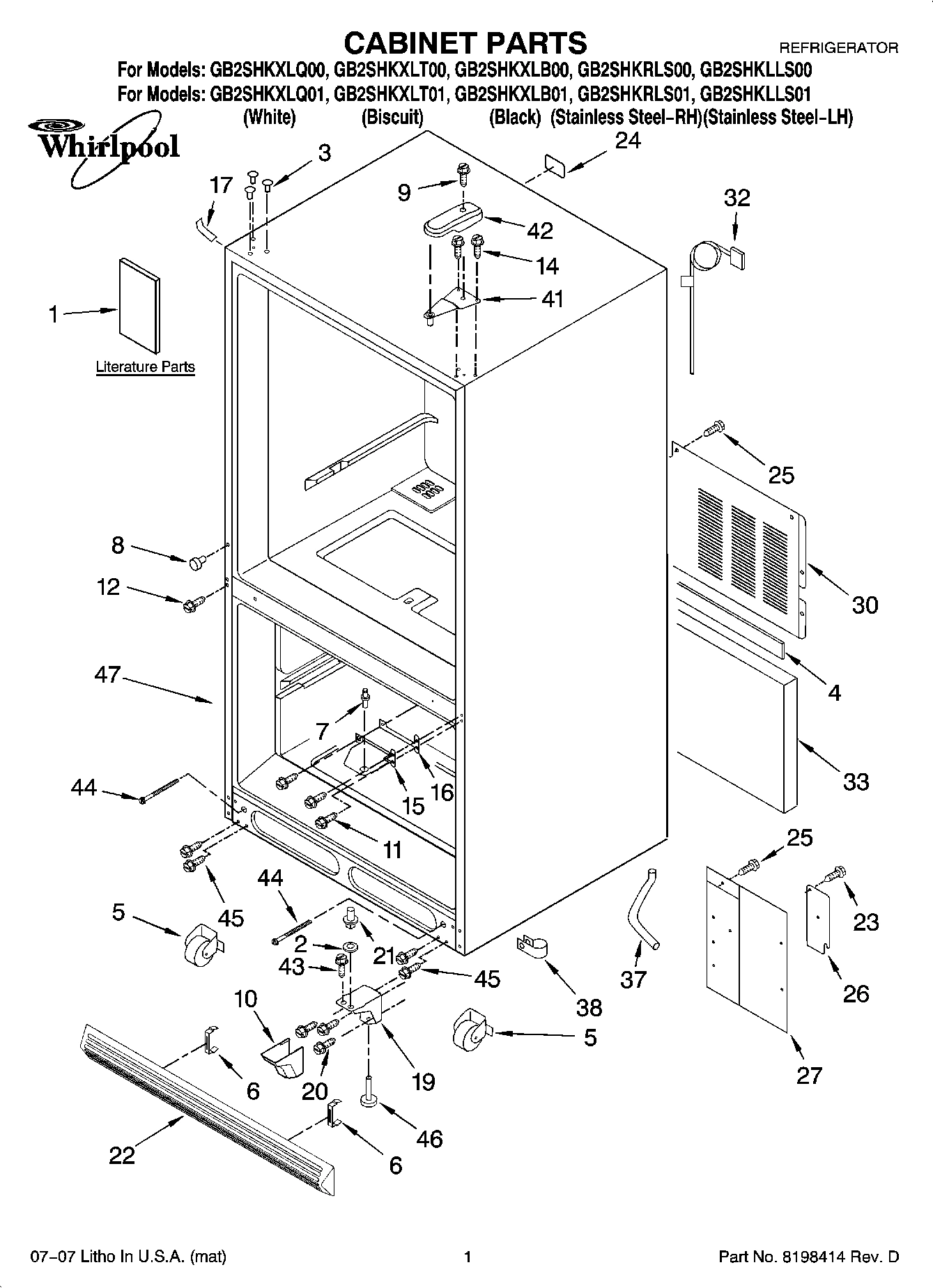 01 - CABINET PARTS