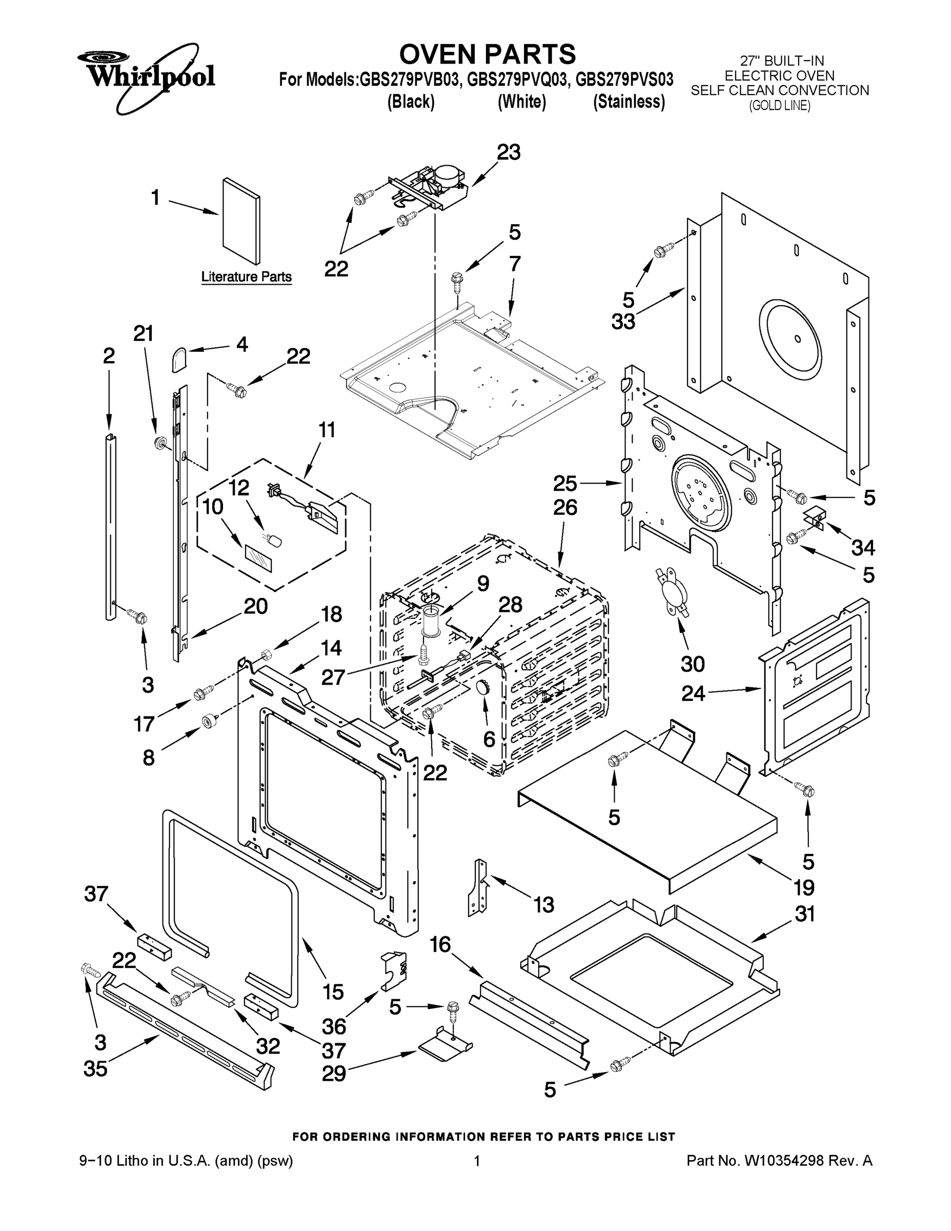01 - OVEN PARTS