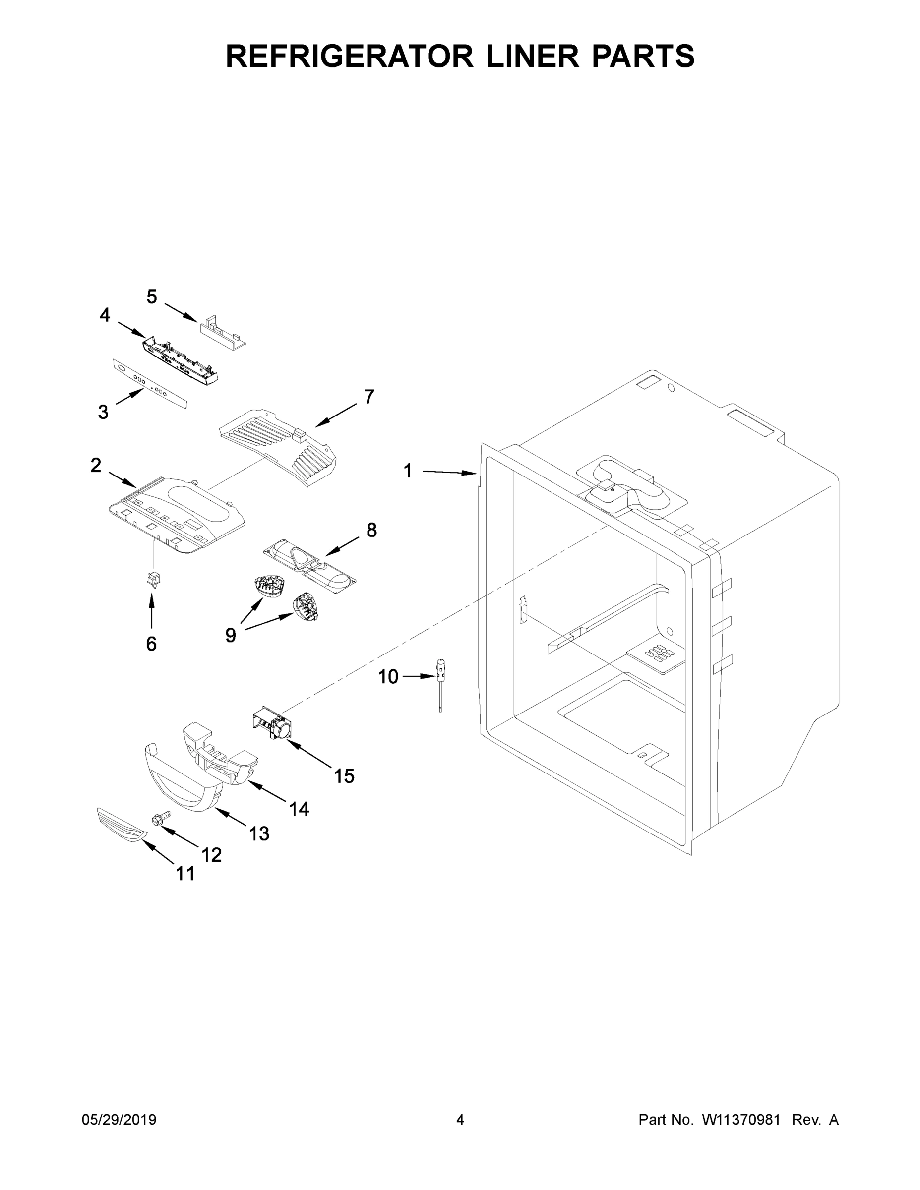 03 - REFRIGERATOR LINER PARTS
