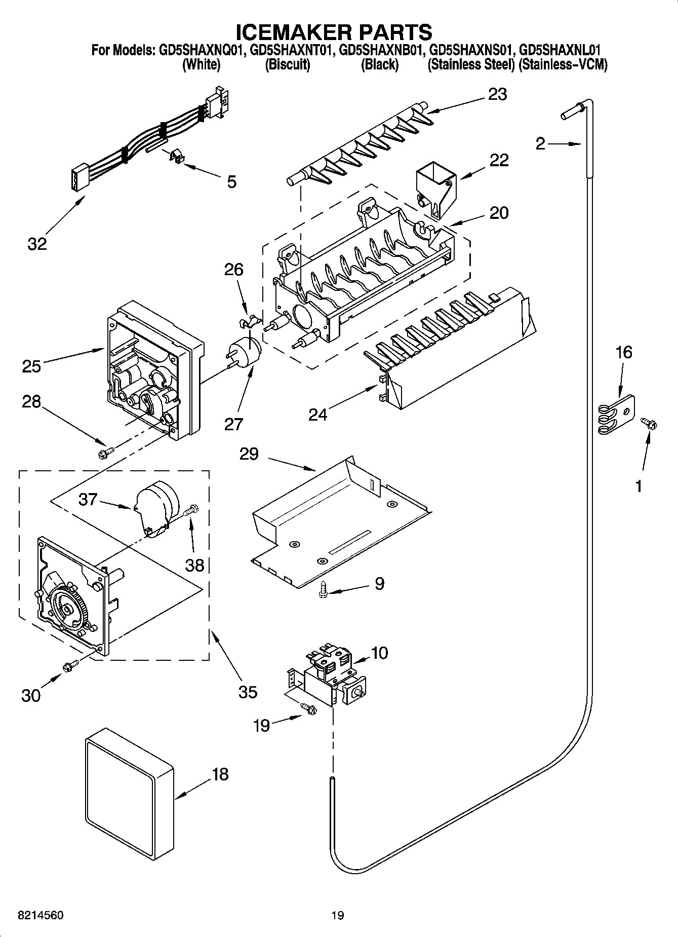 12 - ICEMAKER PARTS