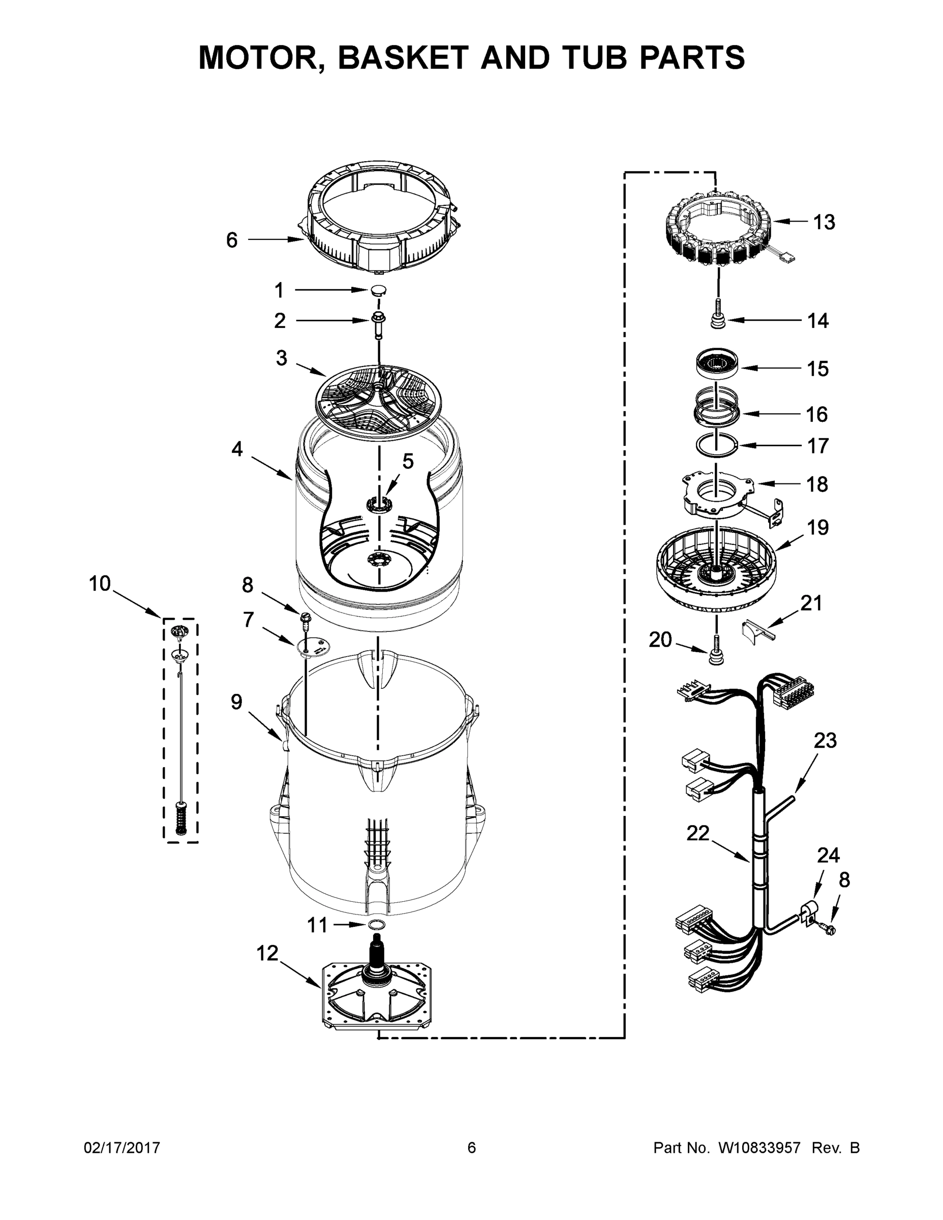 04 - MOTOR, BASKET AND TUB PARTS
