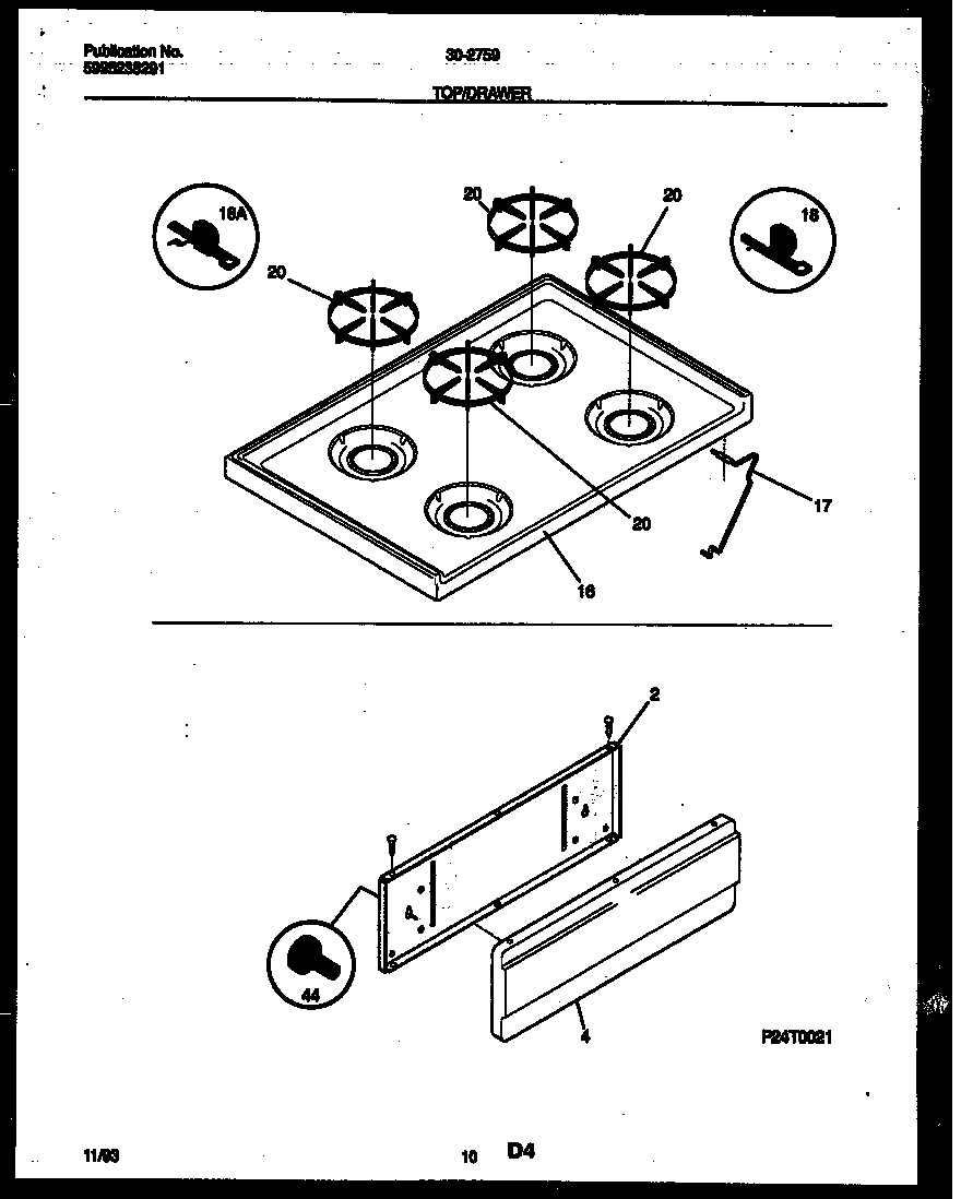 06 - COOKTOP AND DRAWER PARTS