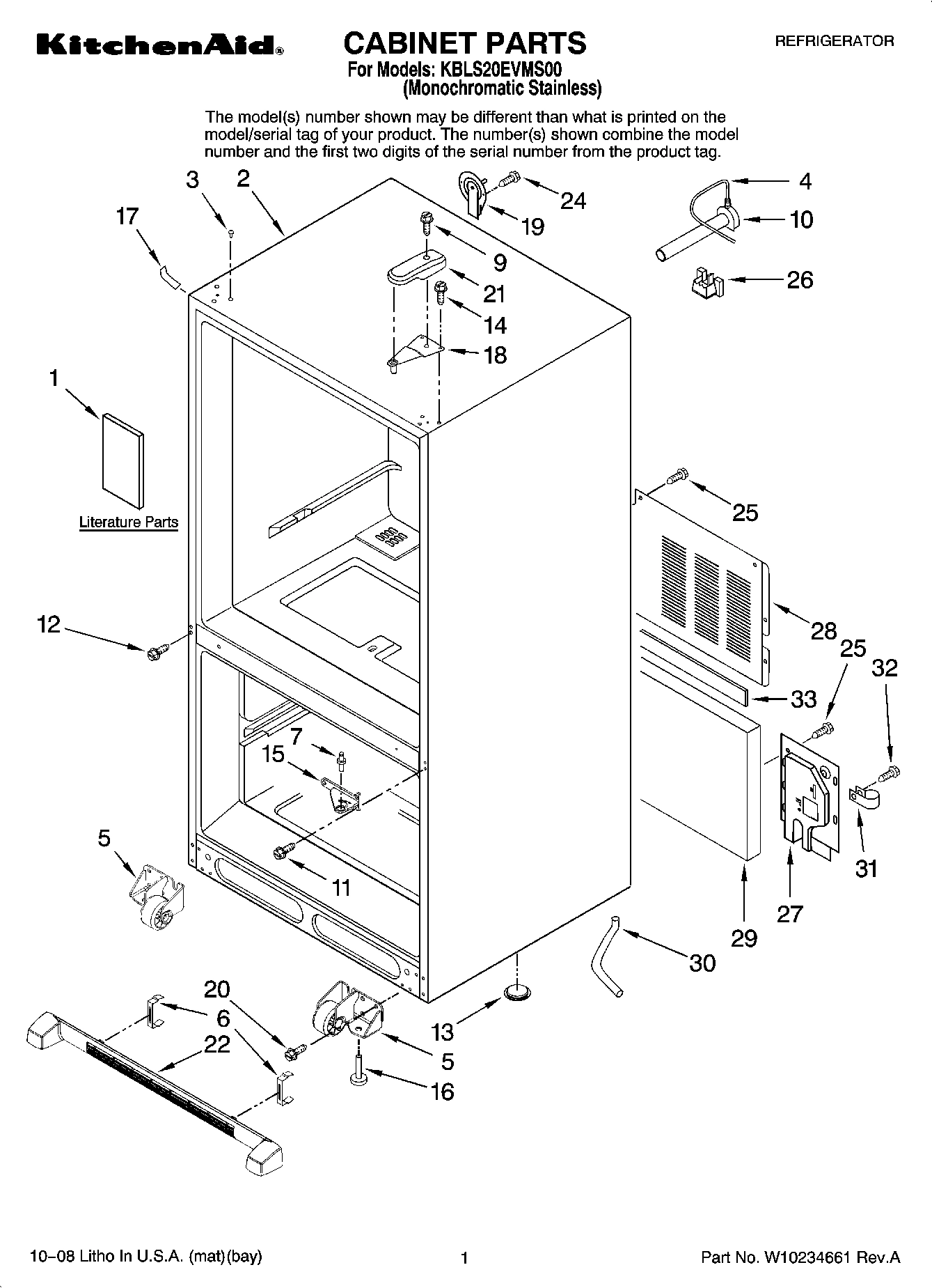 01 - CABINET PARTS