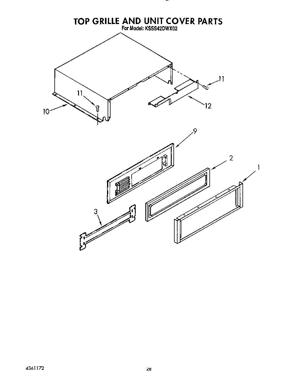18 - TOP GRILLE AND UNIT COVER