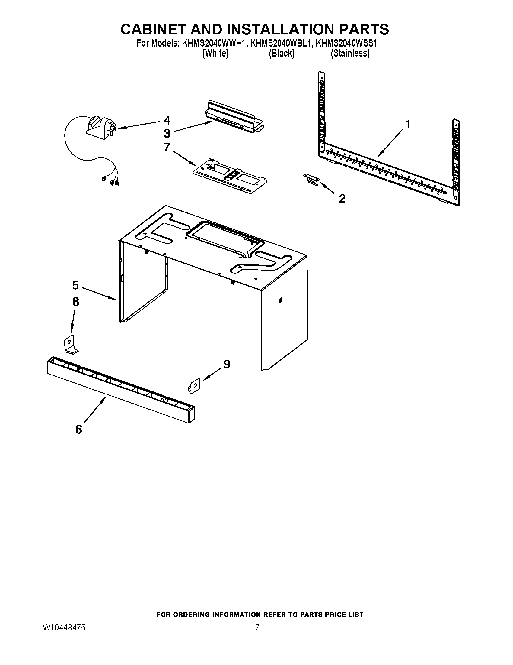 06 - CABINET AND INSTALLATION PARTS