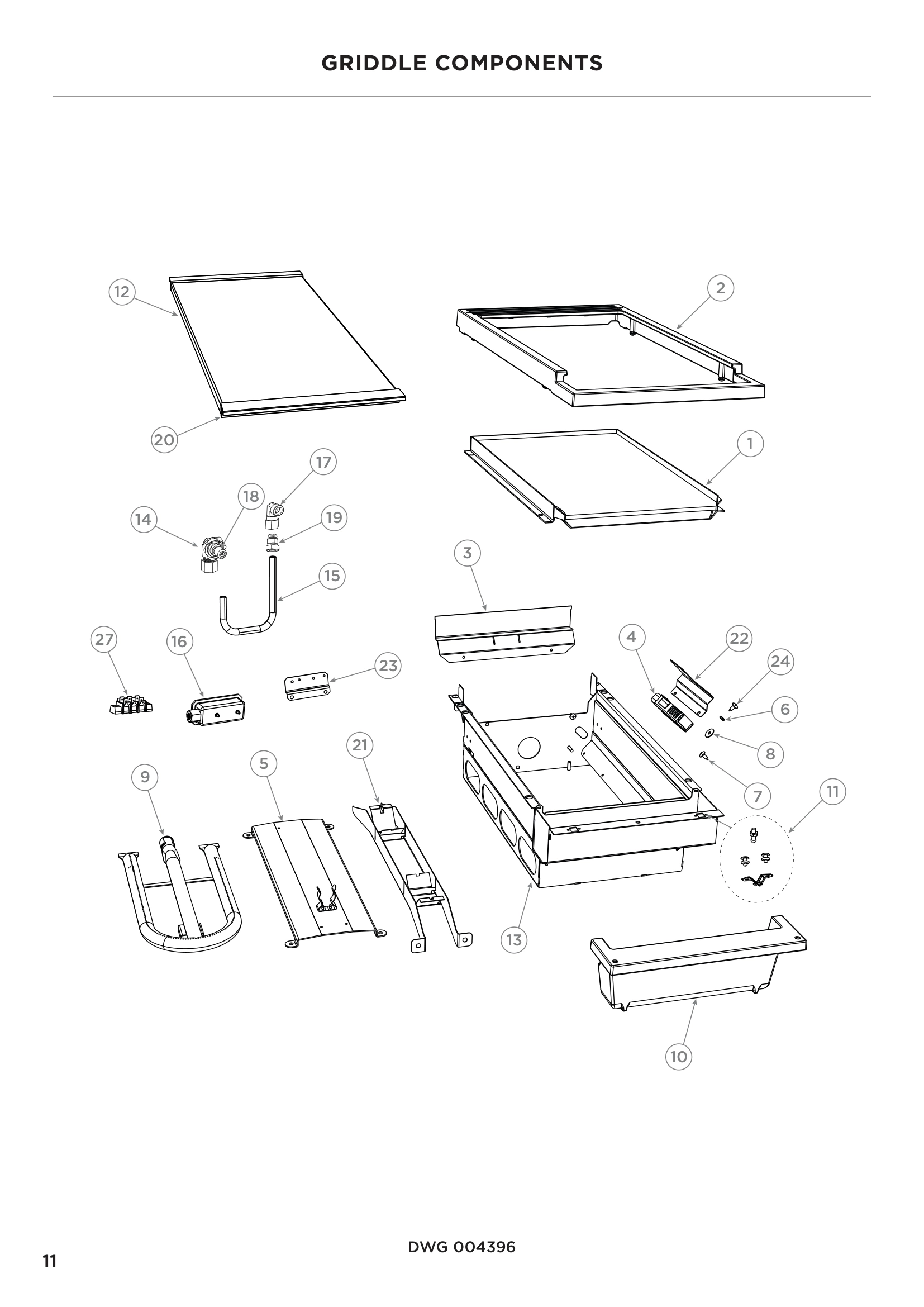GRIDDLE COMPONENTS