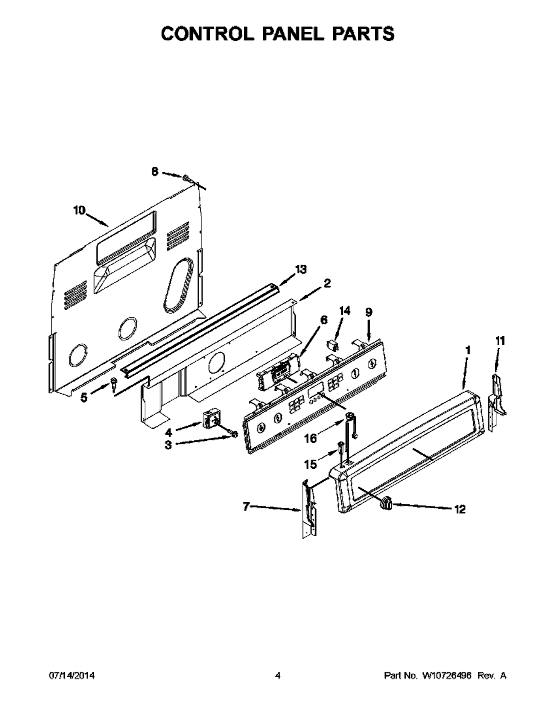 03 - CONTROL PANEL PARTS