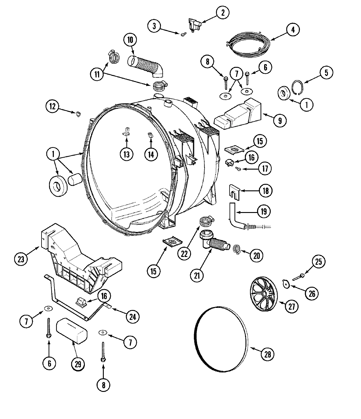 09 - OUTER TUB (MAH3000AWQ)
