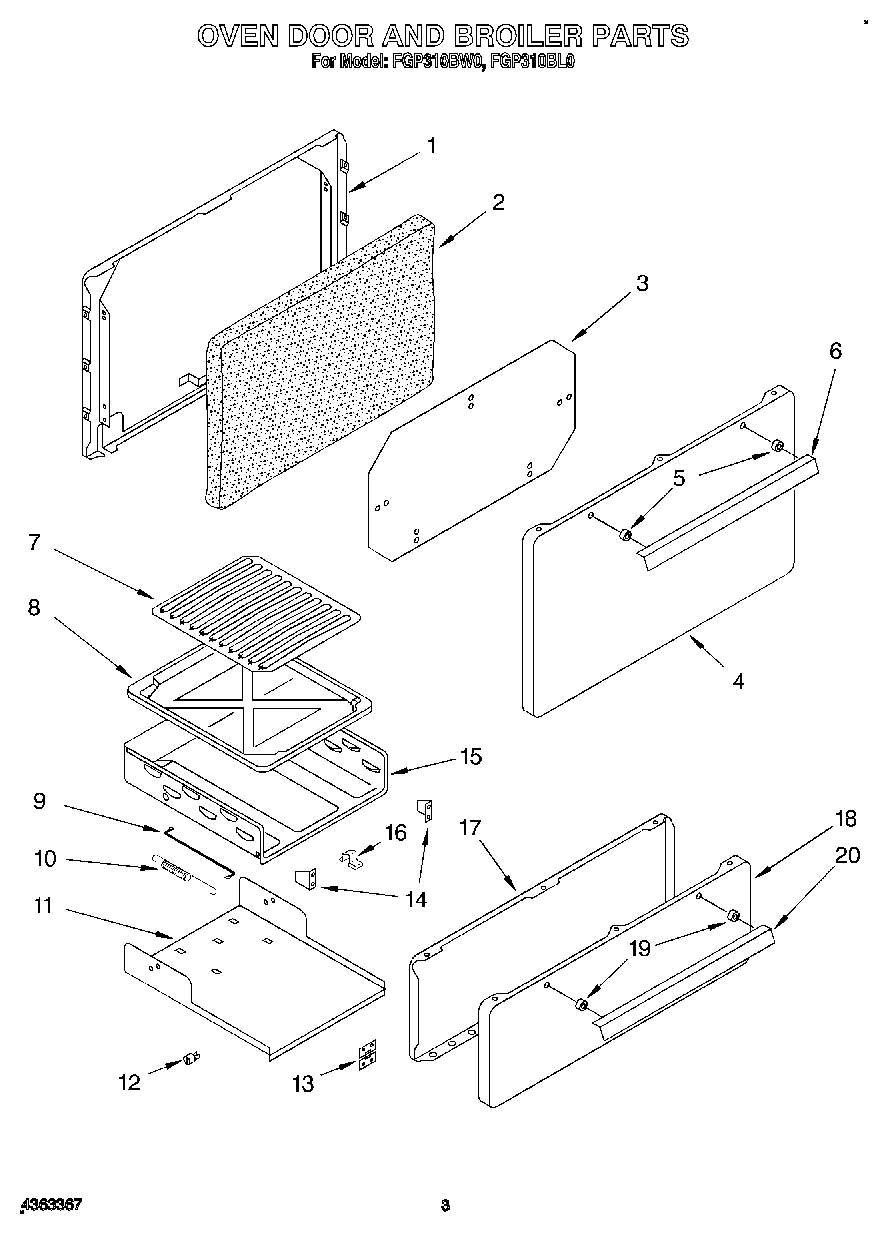 02 - OVEN DOOR AND BROILER