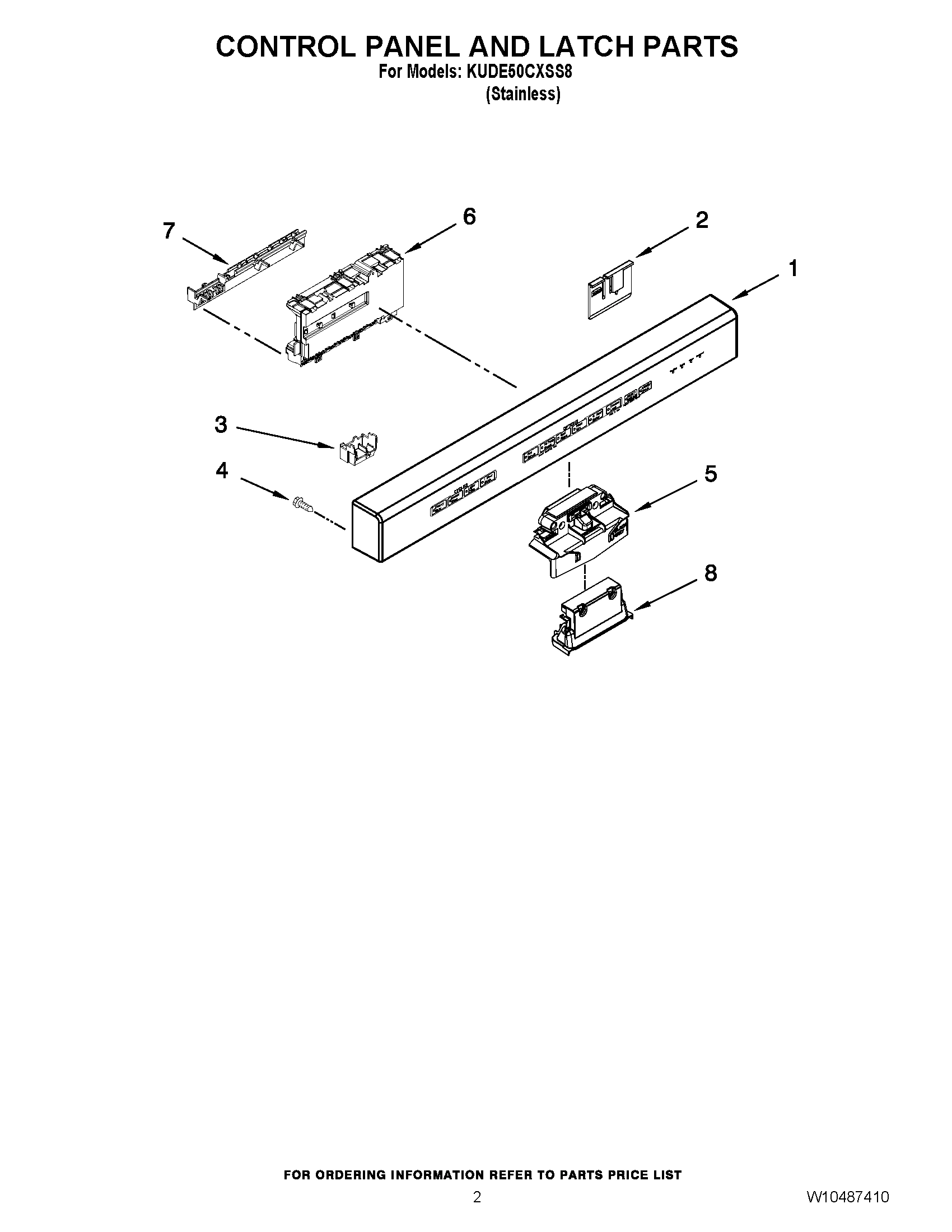 02 - CONTROL PANEL AND LATCH PARTS