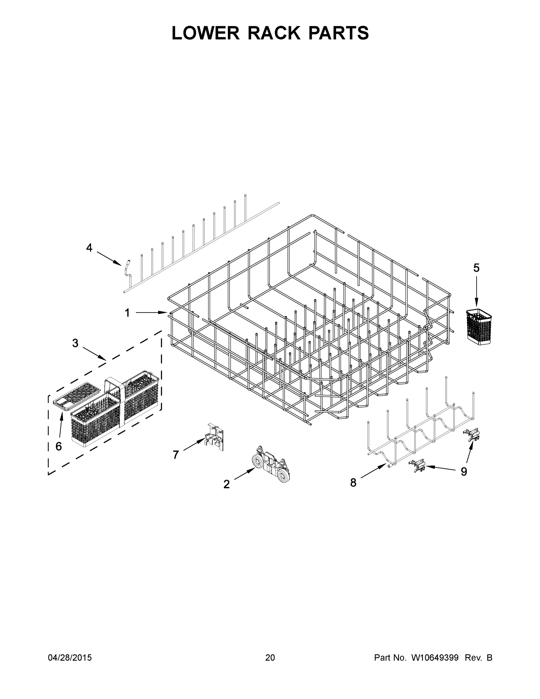 11 - LOWER RACK PARTS