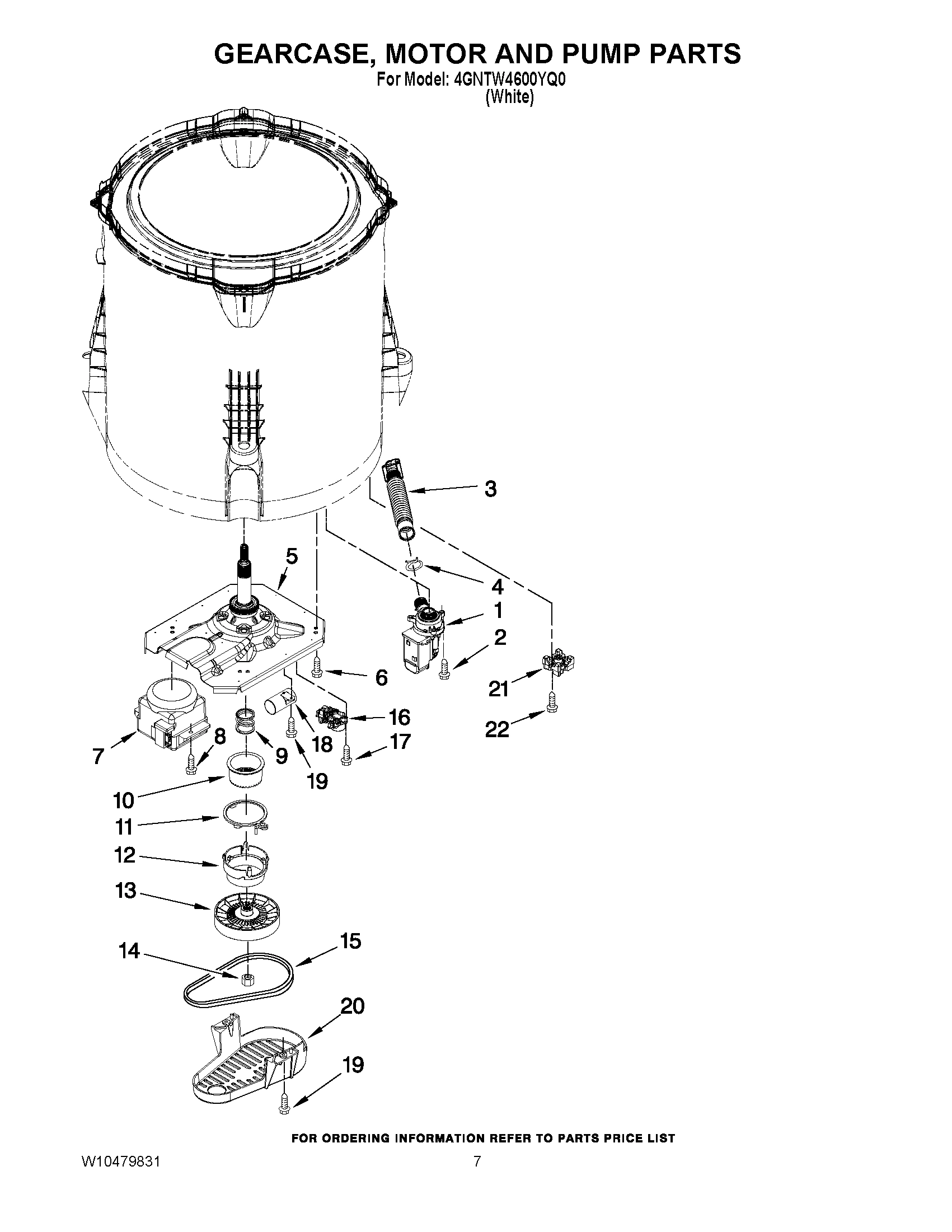 04 - GEARCASE, MOTOR AND PUMP PARTS