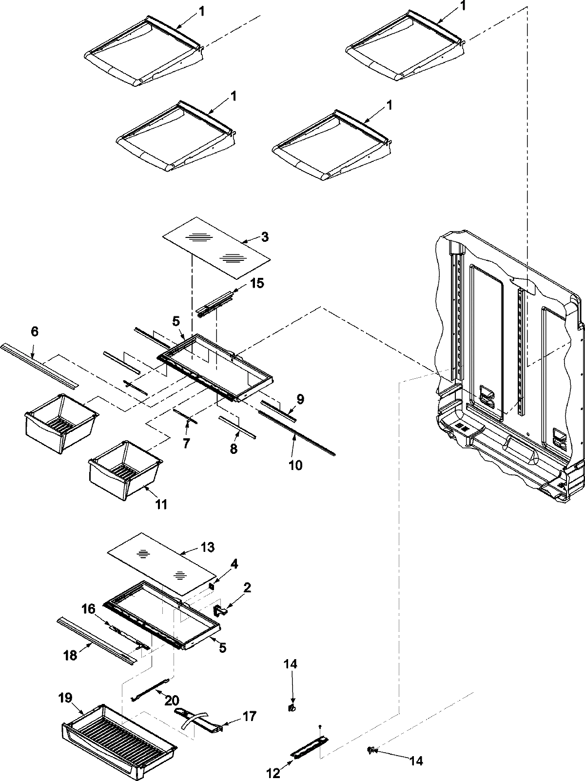10 - REFRIGERATOR SHELVING