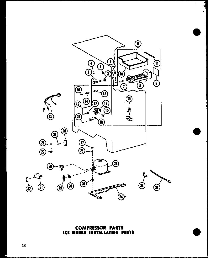 02 - COMP PARTS ICE MAKER INSTALLATION PARTS