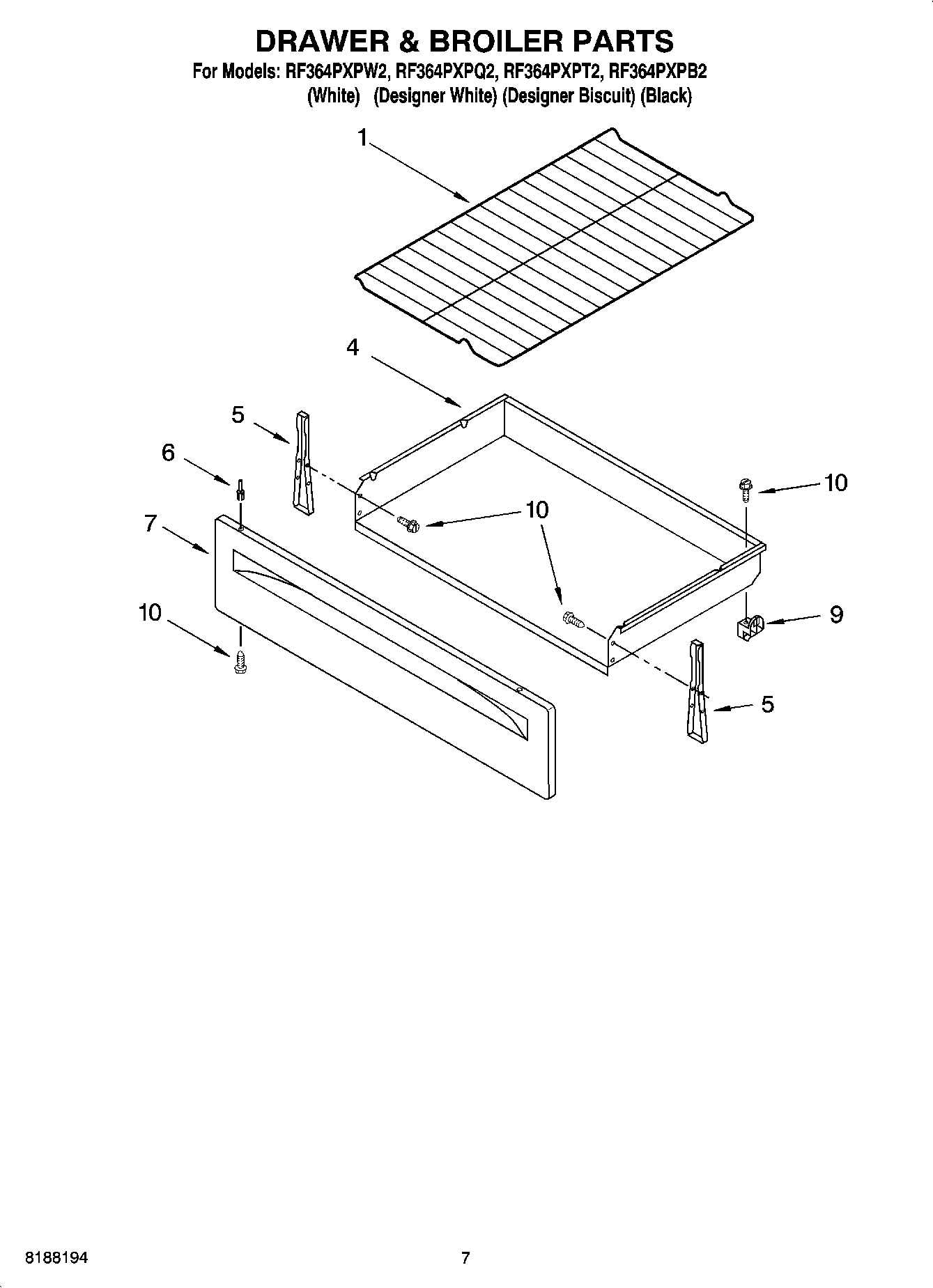 05 - DRAWER & BROILER PARTS, OPTIONAL PARTS