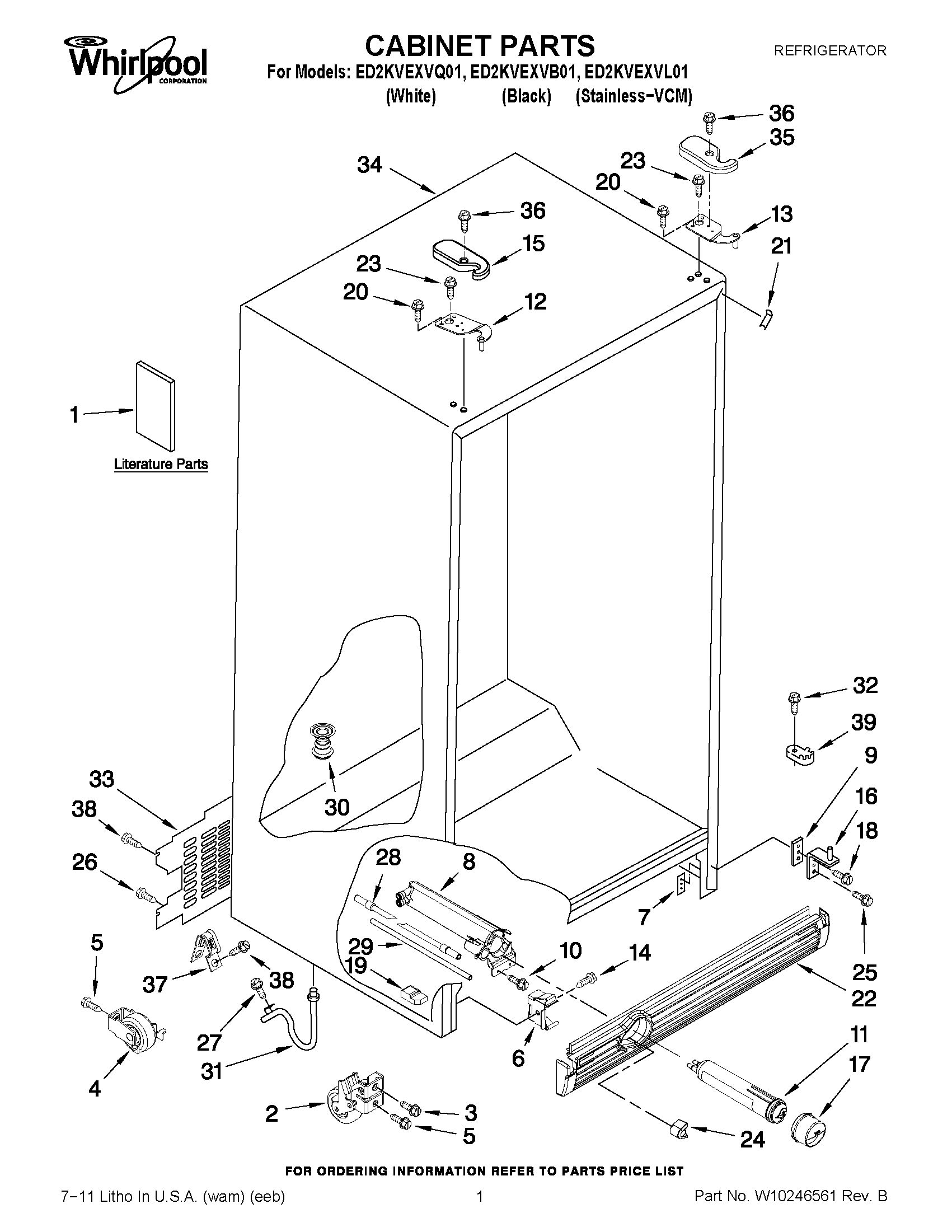 01 - CABINET PARTS