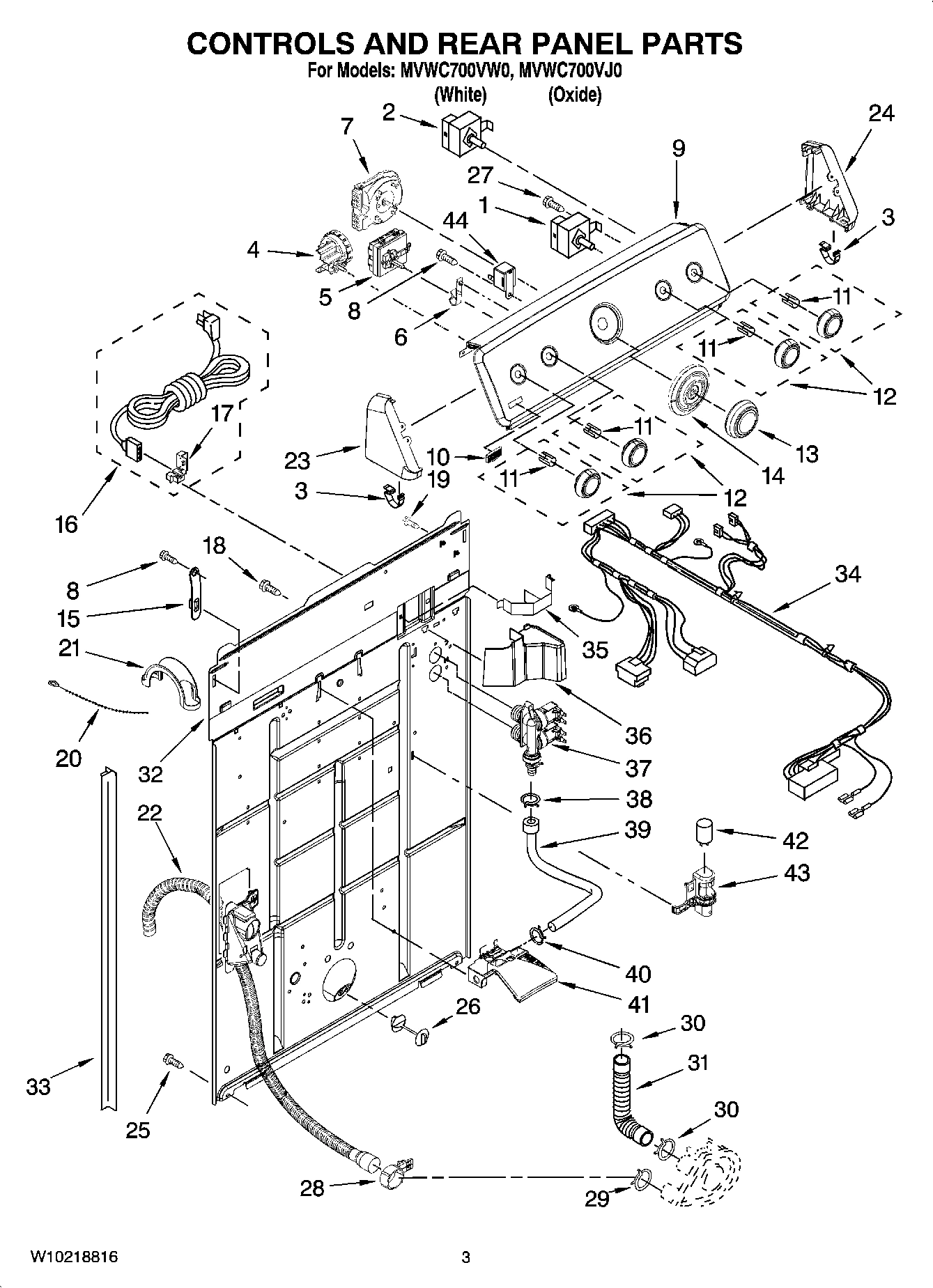 02 - CONTROLS AND REAR PANEL PARTS