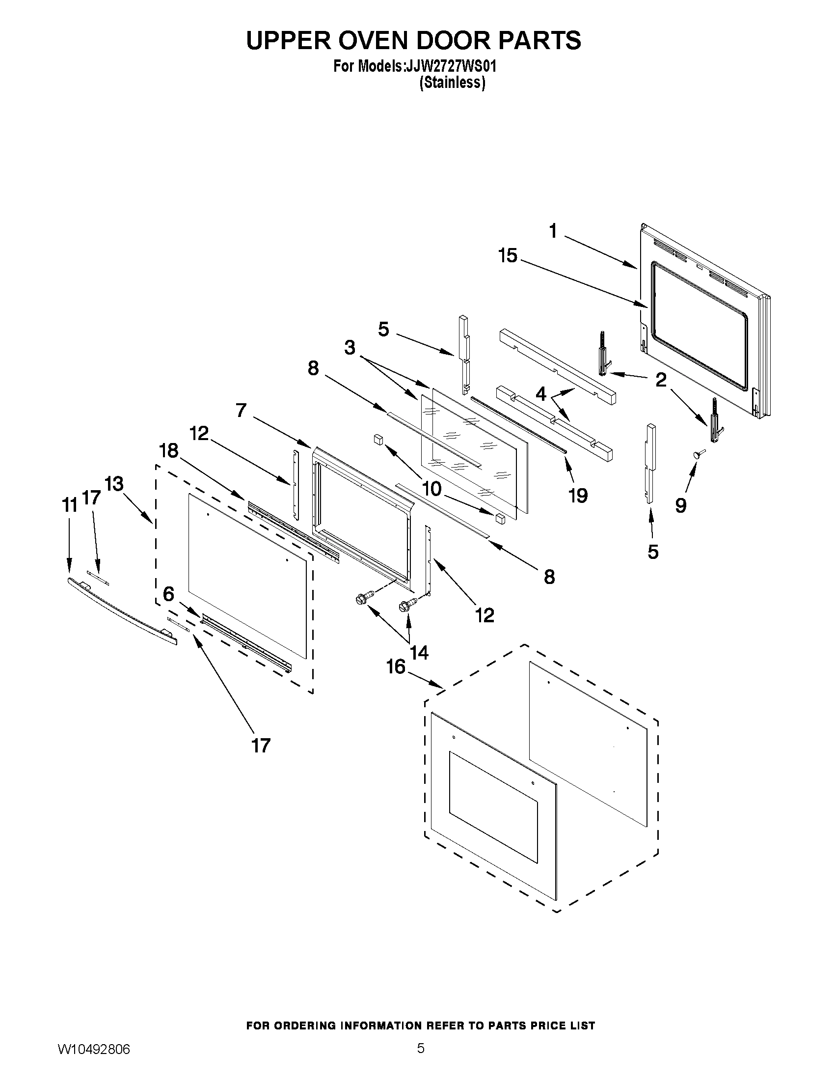 03 - UPPER OVEN DOOR PARTS