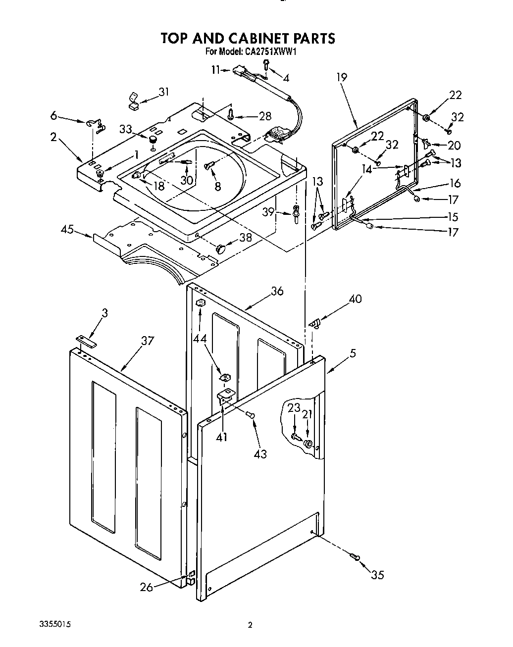 02 - TOP AND CABINET, LIT/OPTIONAL