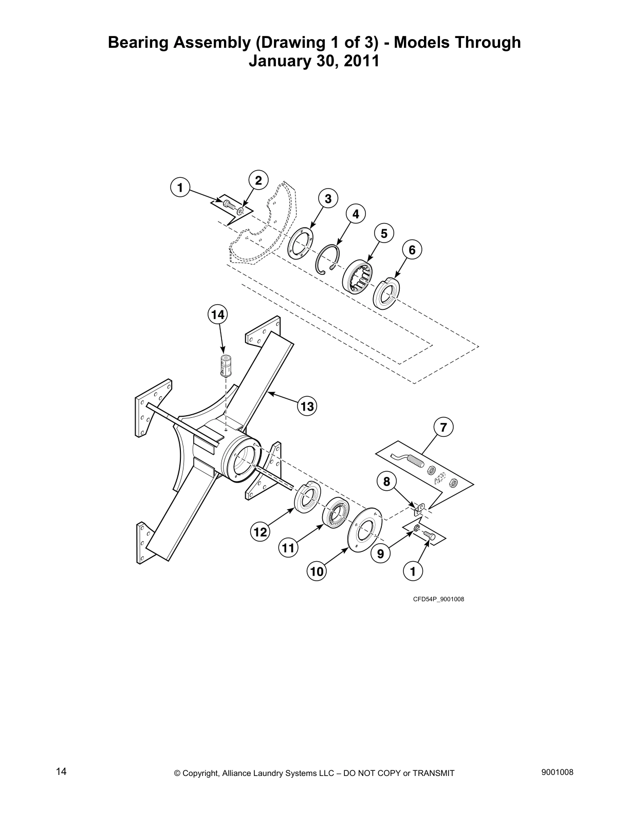 Bearing Assembly (Drawing 1 of 3) - Models Through
January 30, 2011