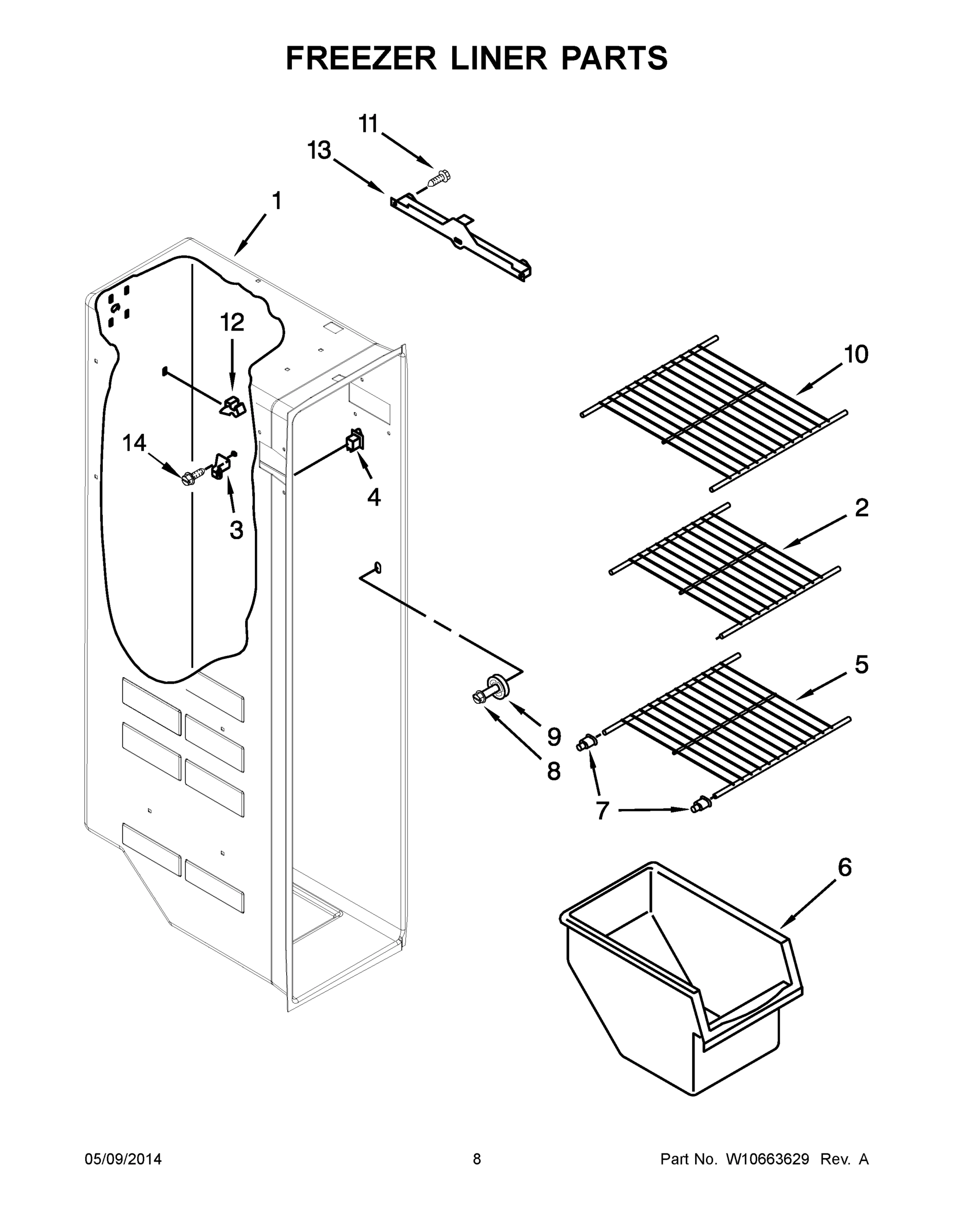 05 - FREEZER LINER PARTS