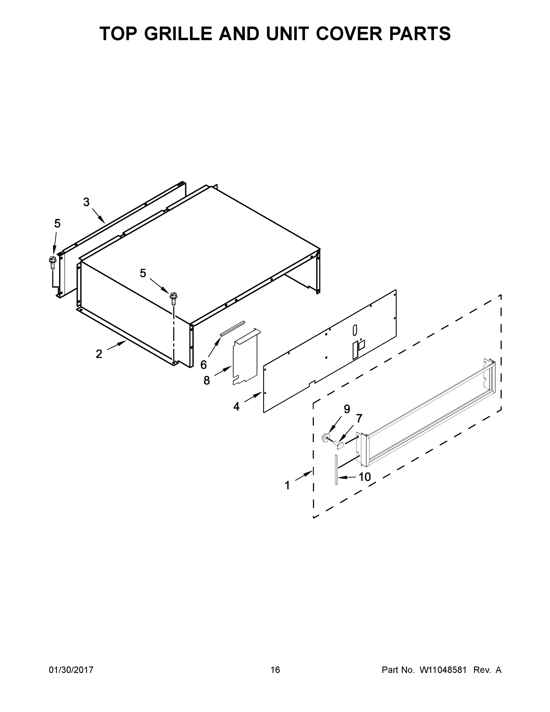 09 - TOP GRILLE AND UNIT COVER PARTS