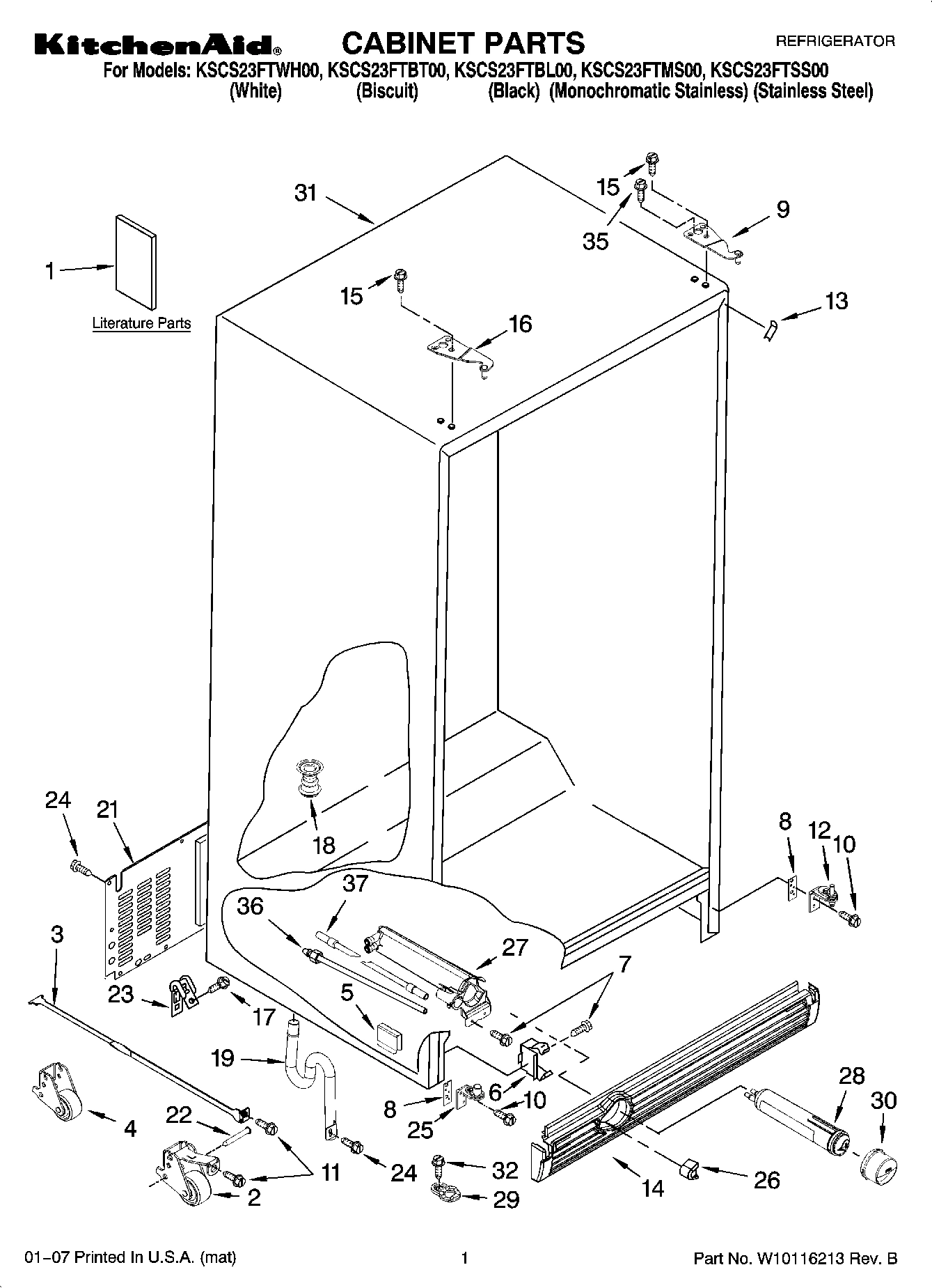 01 - CABINET PARTS