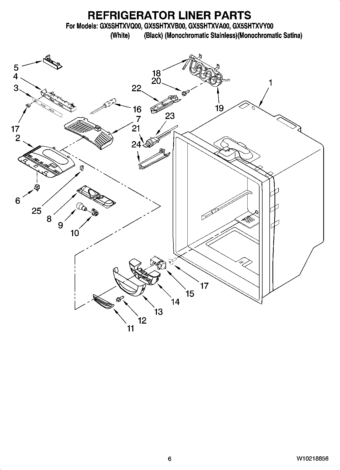 04 - REFRIGERATOR LINER PARTS