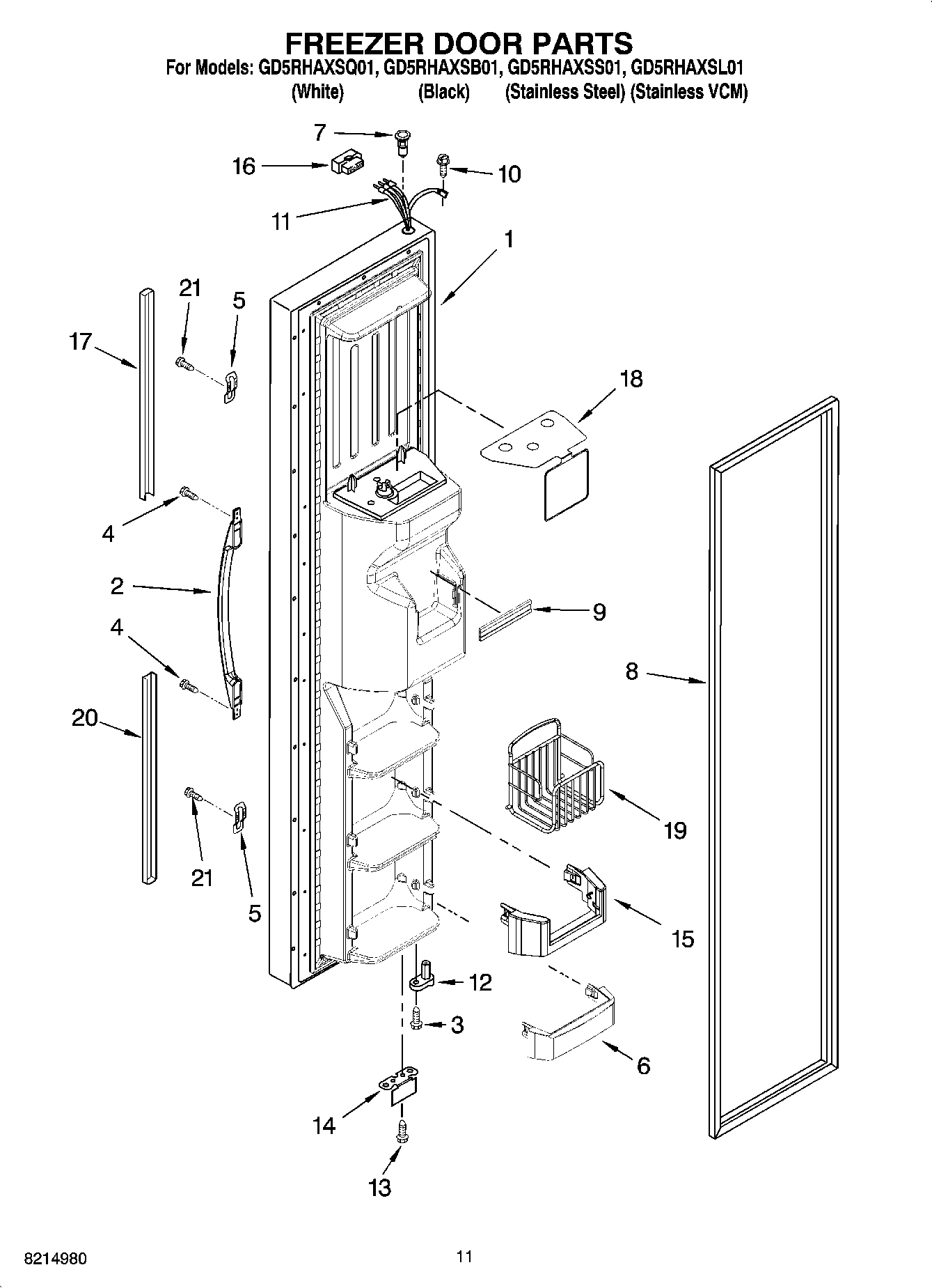 07 - FREEZER DOOR PARTS