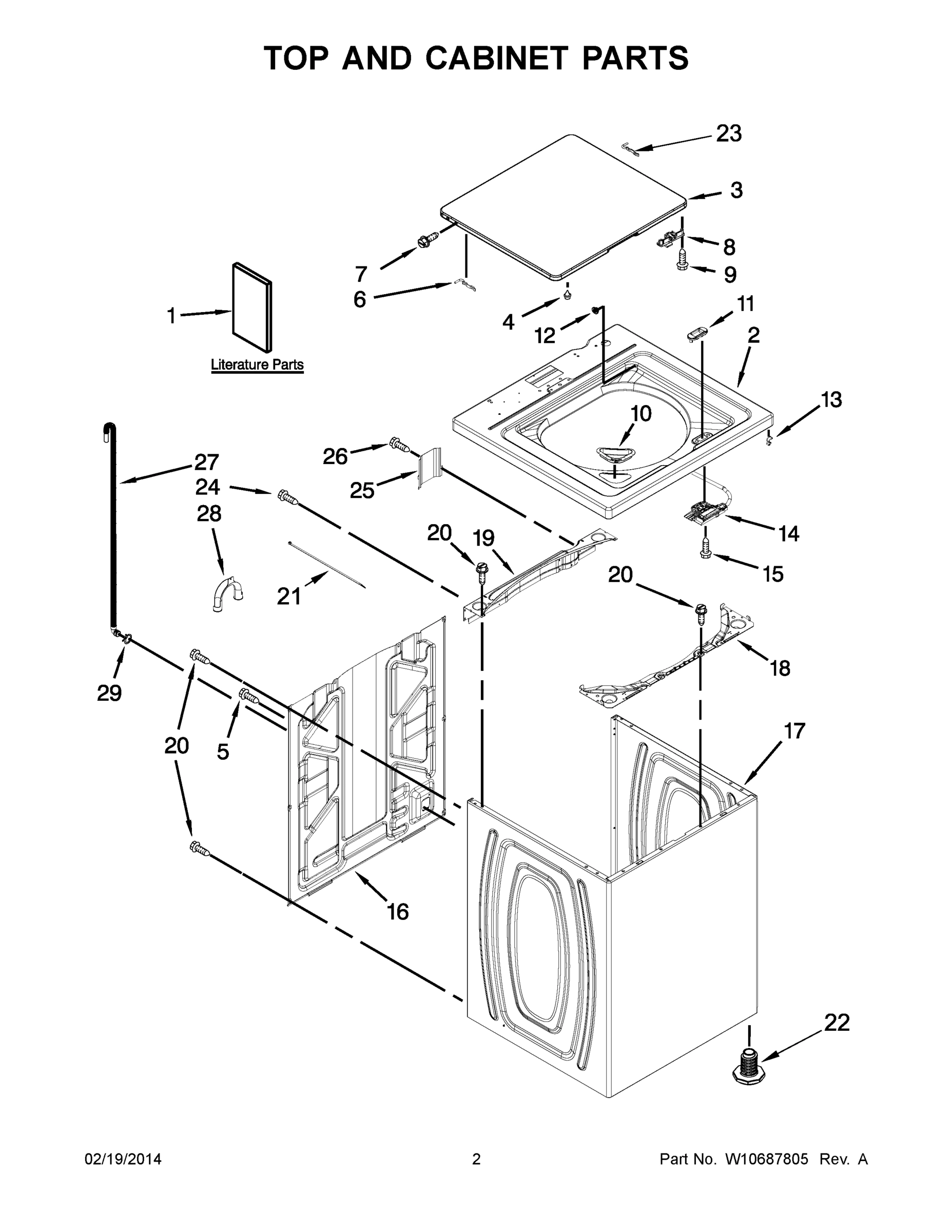 02 - TOP AND CABINET PARTS