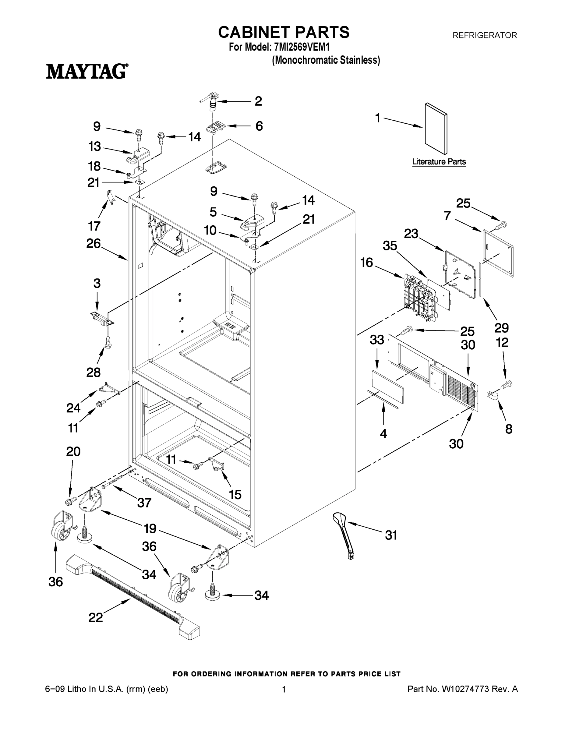 01 - CABINET PARTS