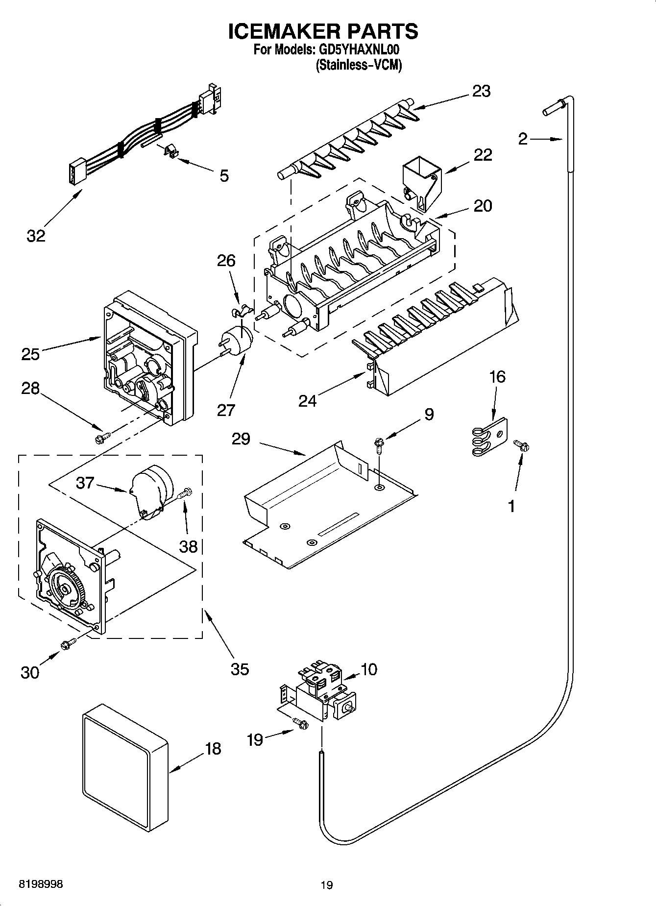 12 - ICEMAKER PARTS