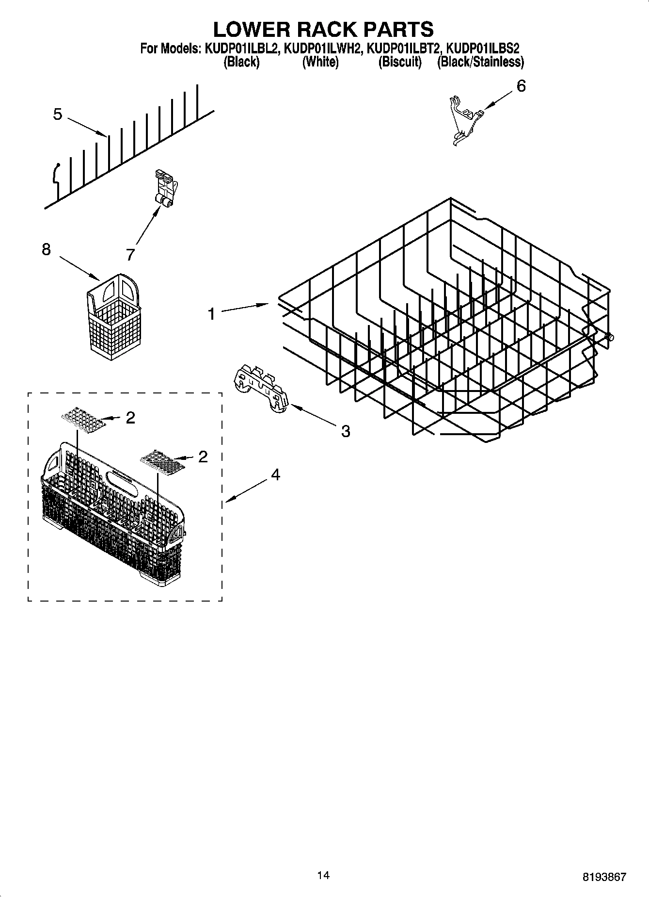 11 - LOWER RACK PARTS