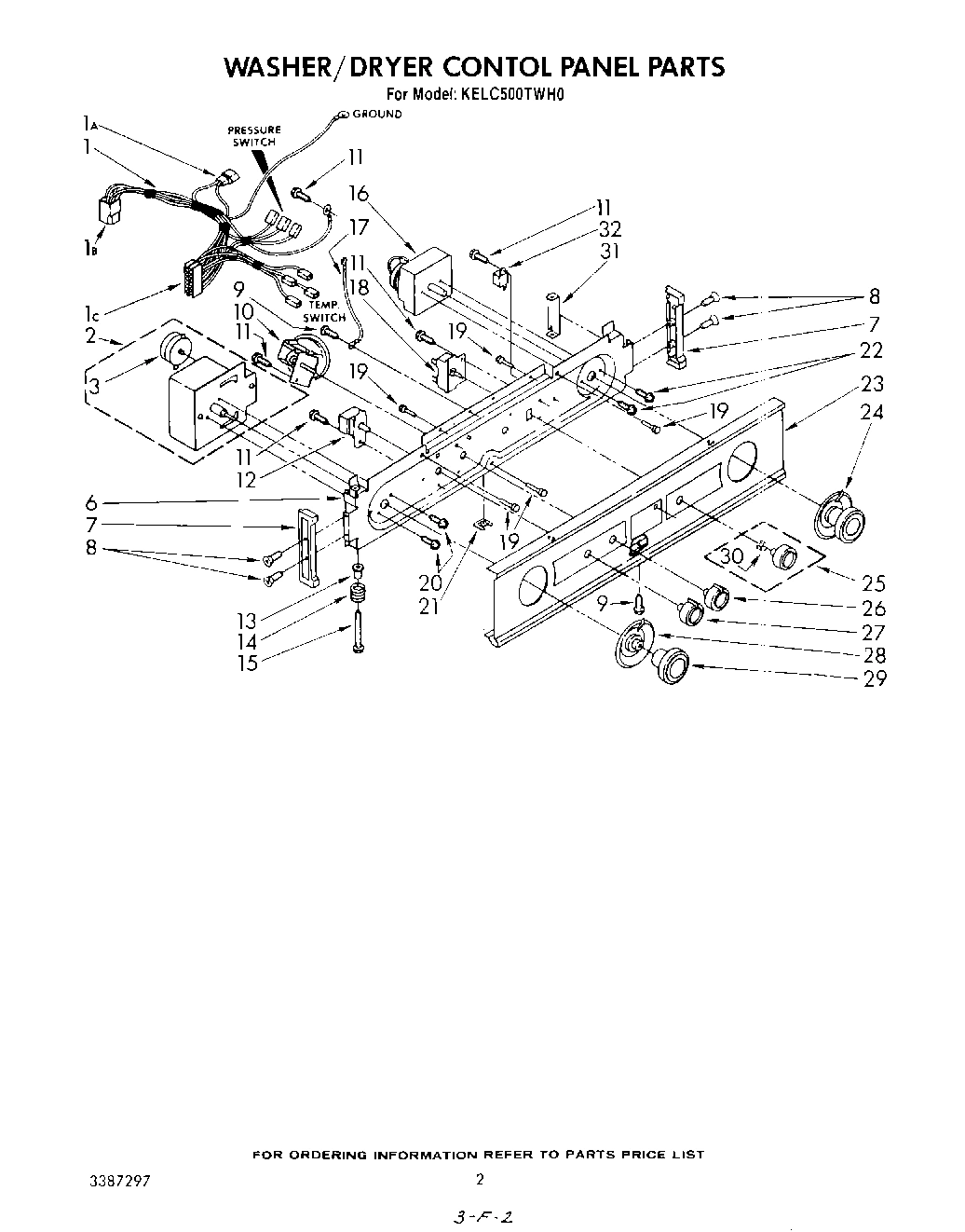 02 - WASHER/DRYER CONTROL PANEL