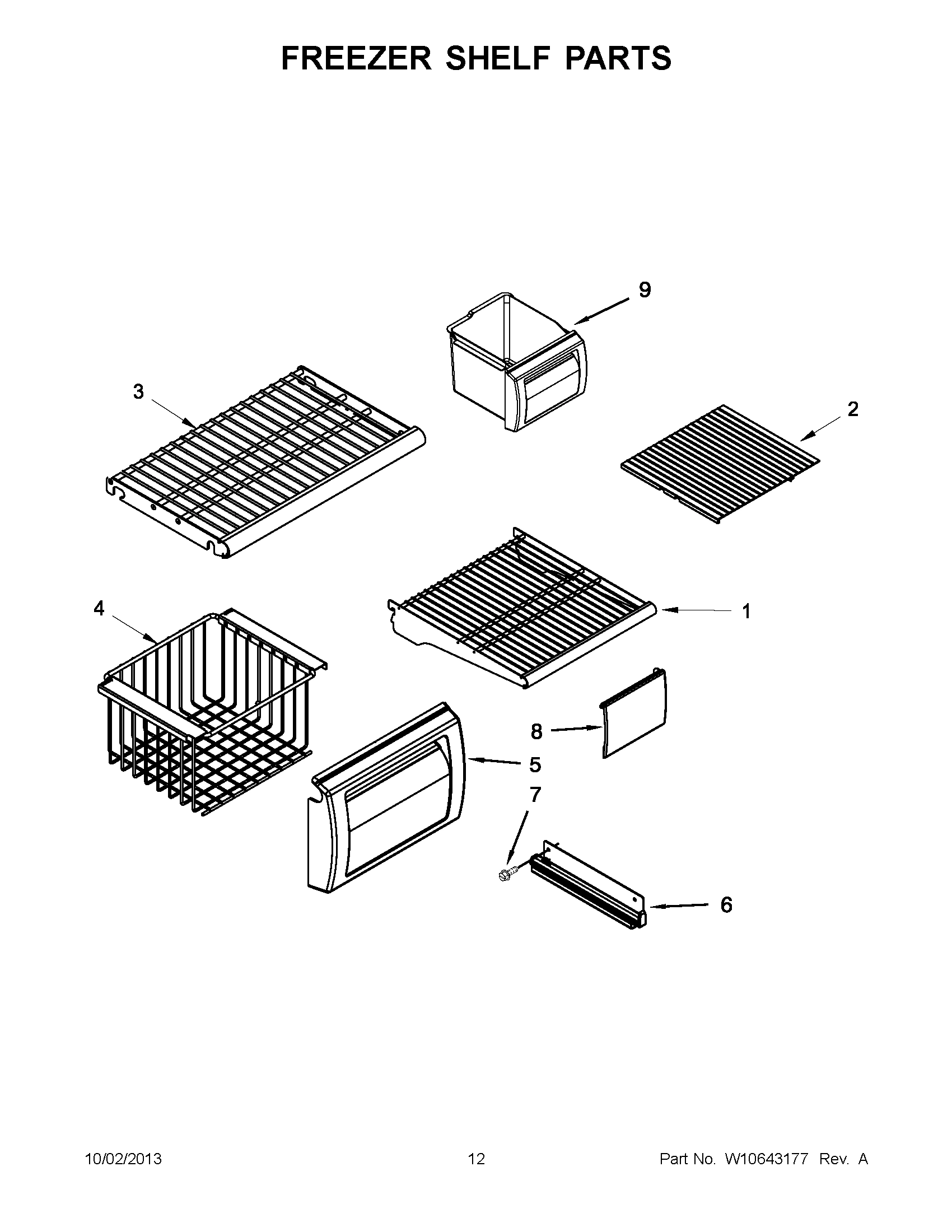 07 - FREEZER SHELF PARTS