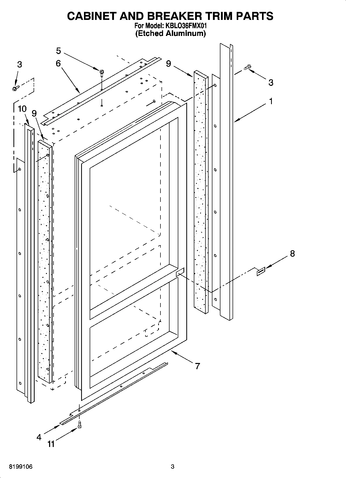 02 - CABINET AND BREAKER TRIM PARTS