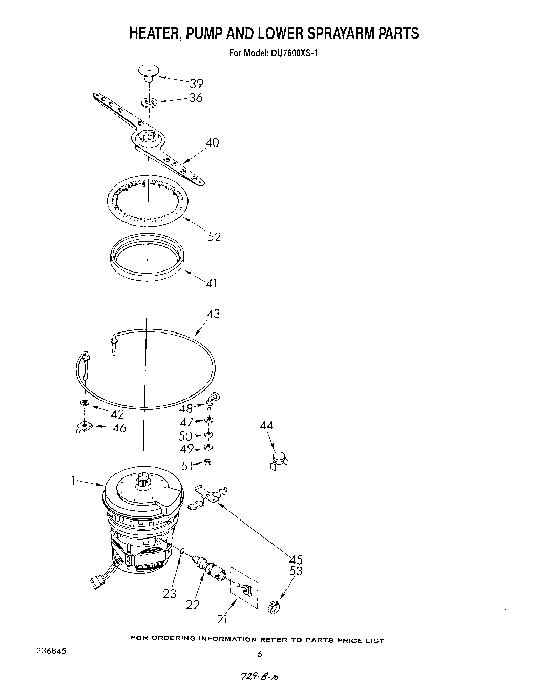 04 - HEATER, PUMP AND LOWER SPRAY ARM