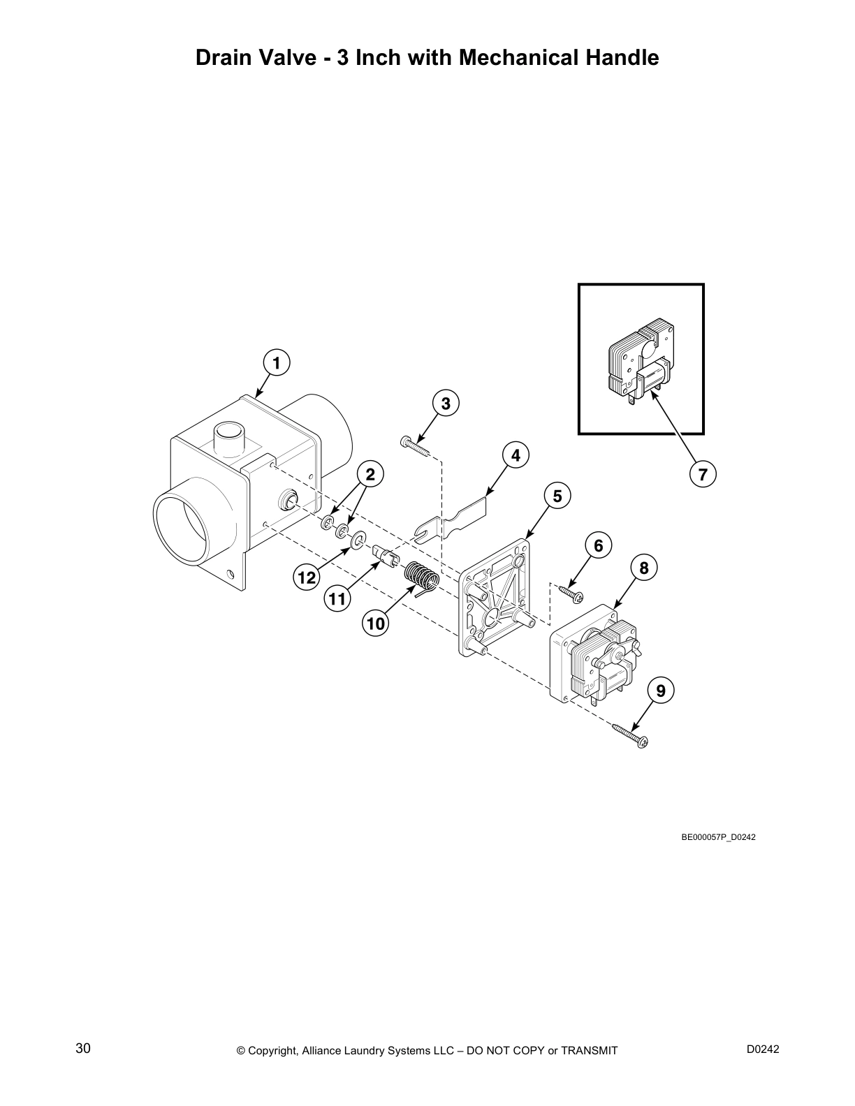 Drain Valve - 3 Inch with Mechanical Handle