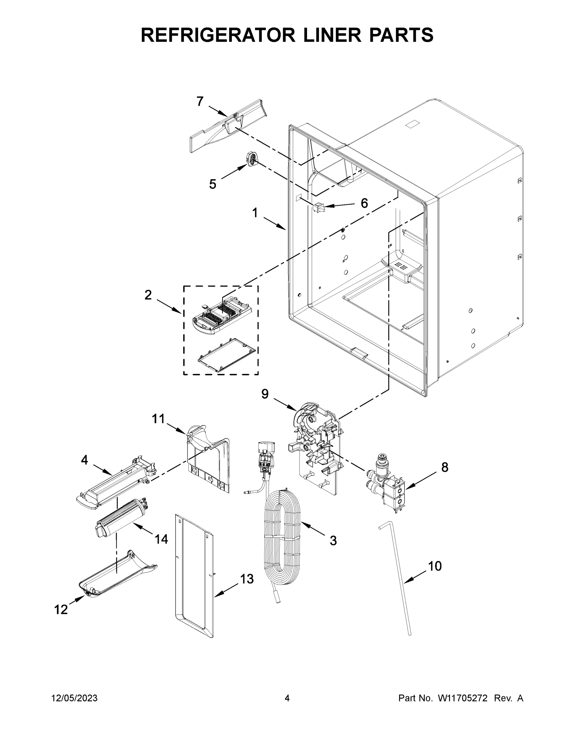 03 - REFRIGERATOR LINER PARTS