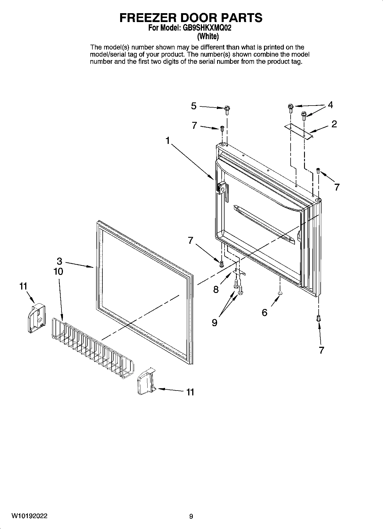 05 - FREEZER DOOR PARTS